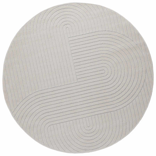 Vloerkleden Rond PALMERAS Crème Ø 200 CM Polyester is nu te koop bij PeponiXL, paradijselijk wonen!