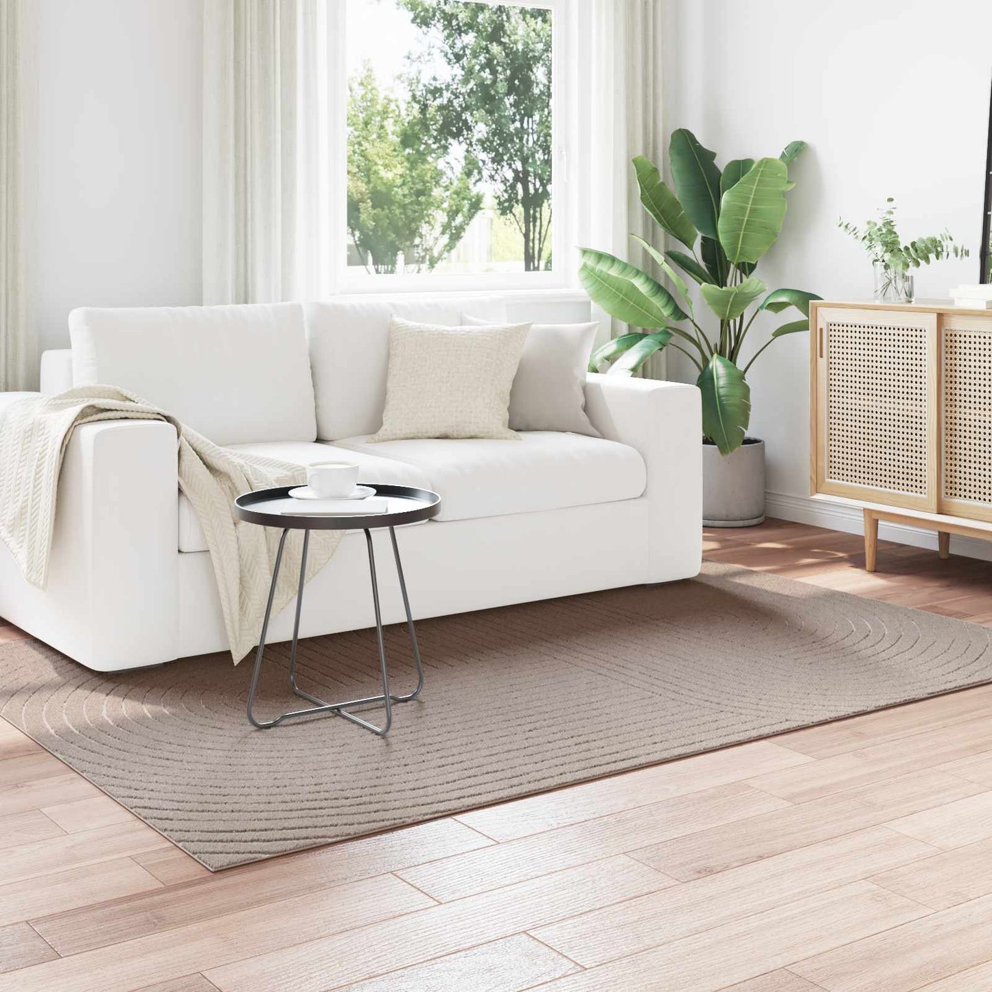 Vloerkleden Rechthoekig PALMERAS Beige 170 x 120 cm Polyester is nu te koop bij PeponiXL, paradijselijk wonen!