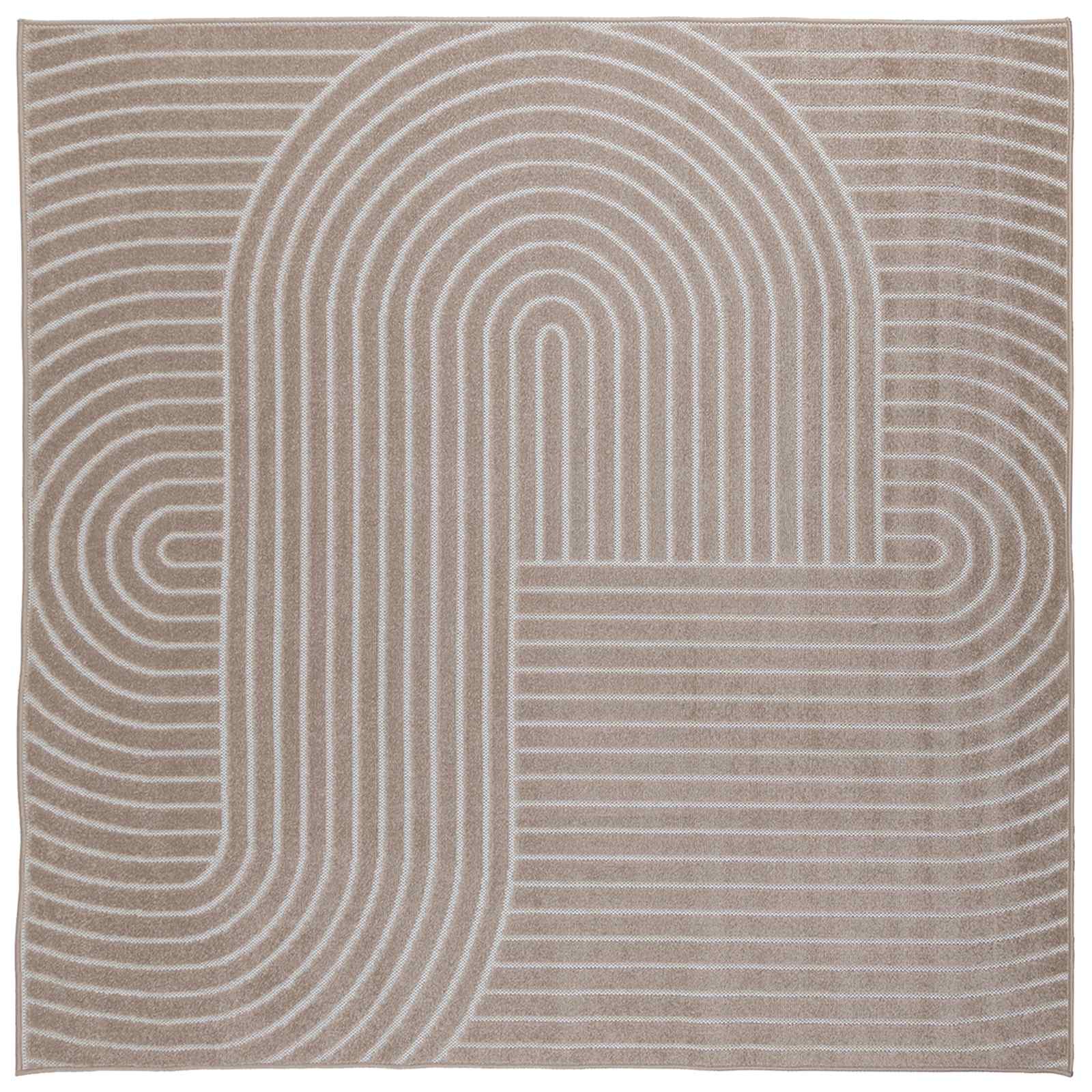 Vloerkleden Vierkant PALMERAS Beige 120 x 120 cm Polyester is nu te koop bij PeponiXL, paradijselijk wonen!