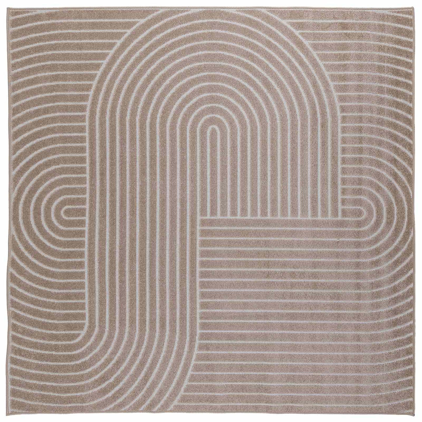 Vloerkleden Vierkant PALMERAS Beige 240 x 240 cm Polyester is nu te koop bij PeponiXL, paradijselijk wonen!