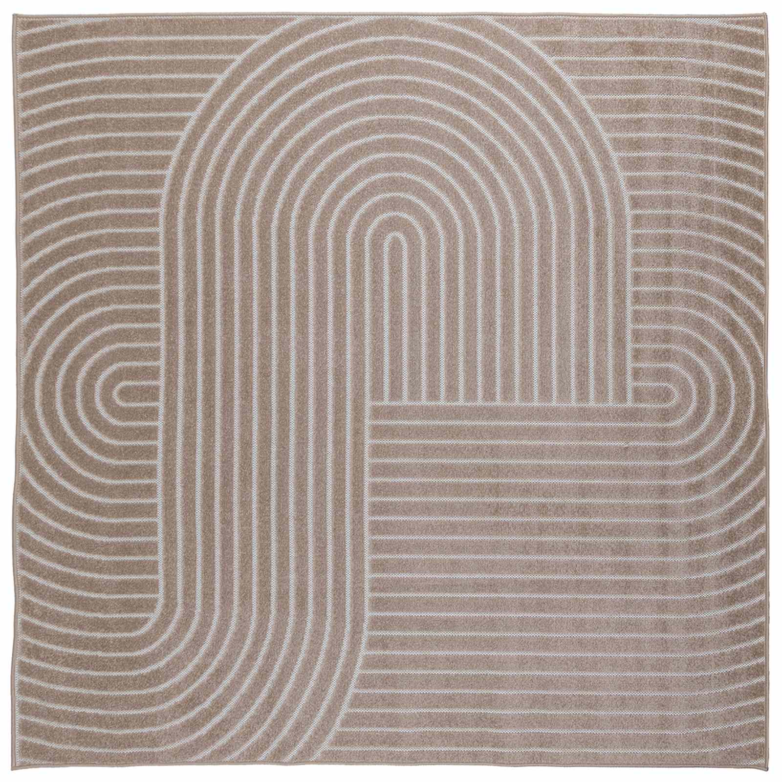 Vloerkleden Vierkant PALMERAS Beige 240 x 240 cm Polyester is nu te koop bij PeponiXL, paradijselijk wonen!