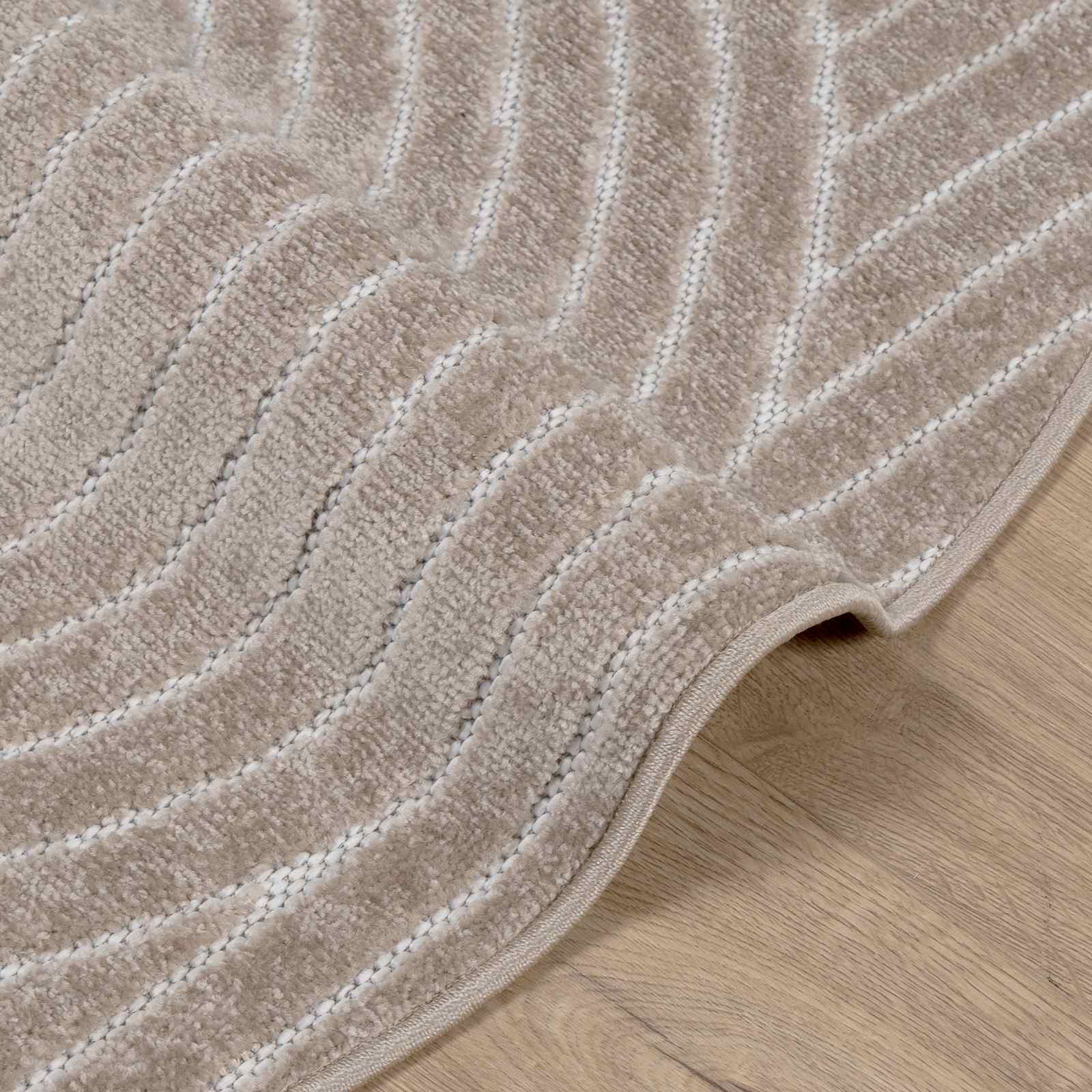 Vloerkleden Rond PALMERAS Beige Ø 200 CM Polyester is nu te koop bij PeponiXL, paradijselijk wonen!