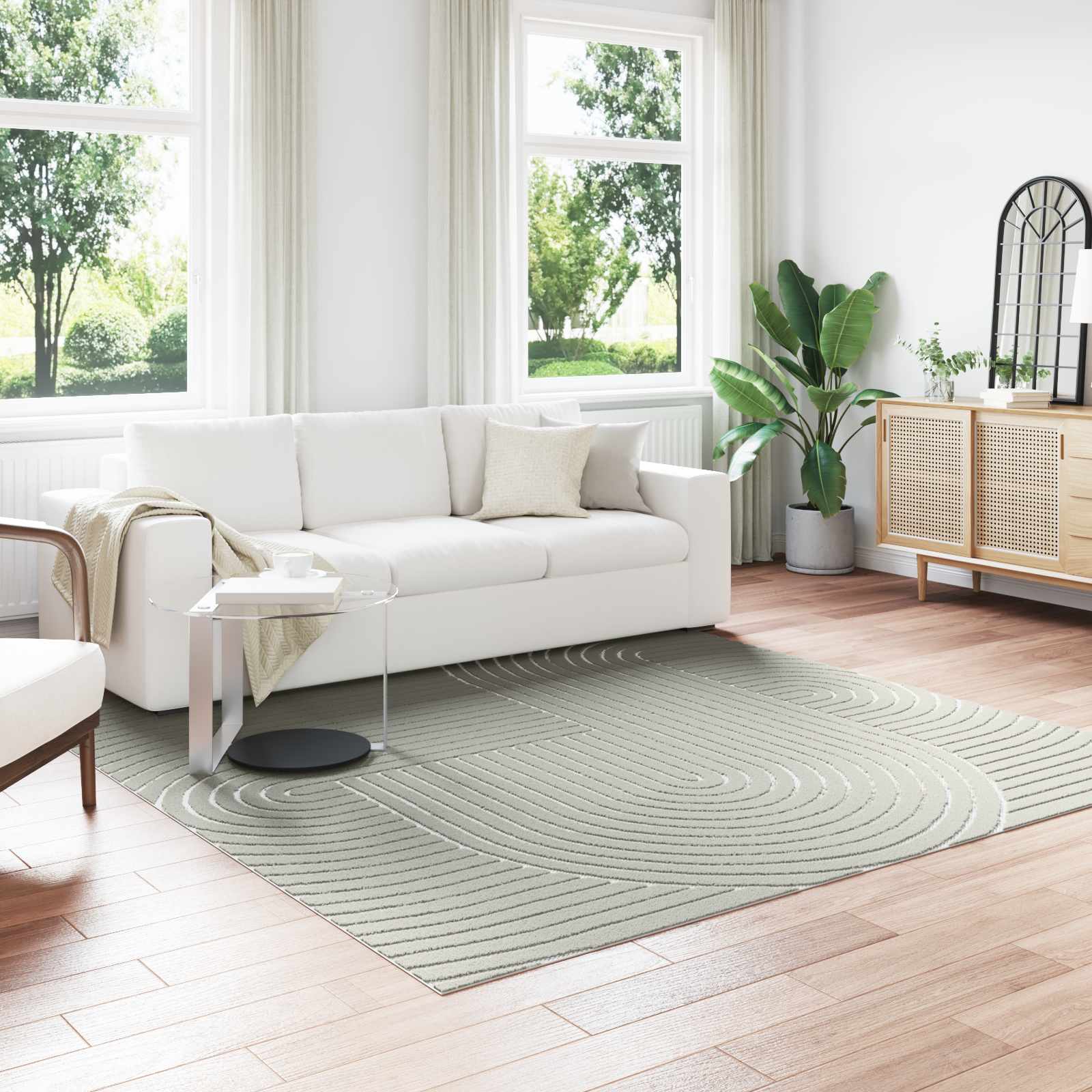 Vloerkleden Vierkant PALMERAS Groen 240 x 240 cm Polyester is nu te koop bij PeponiXL, paradijselijk wonen!