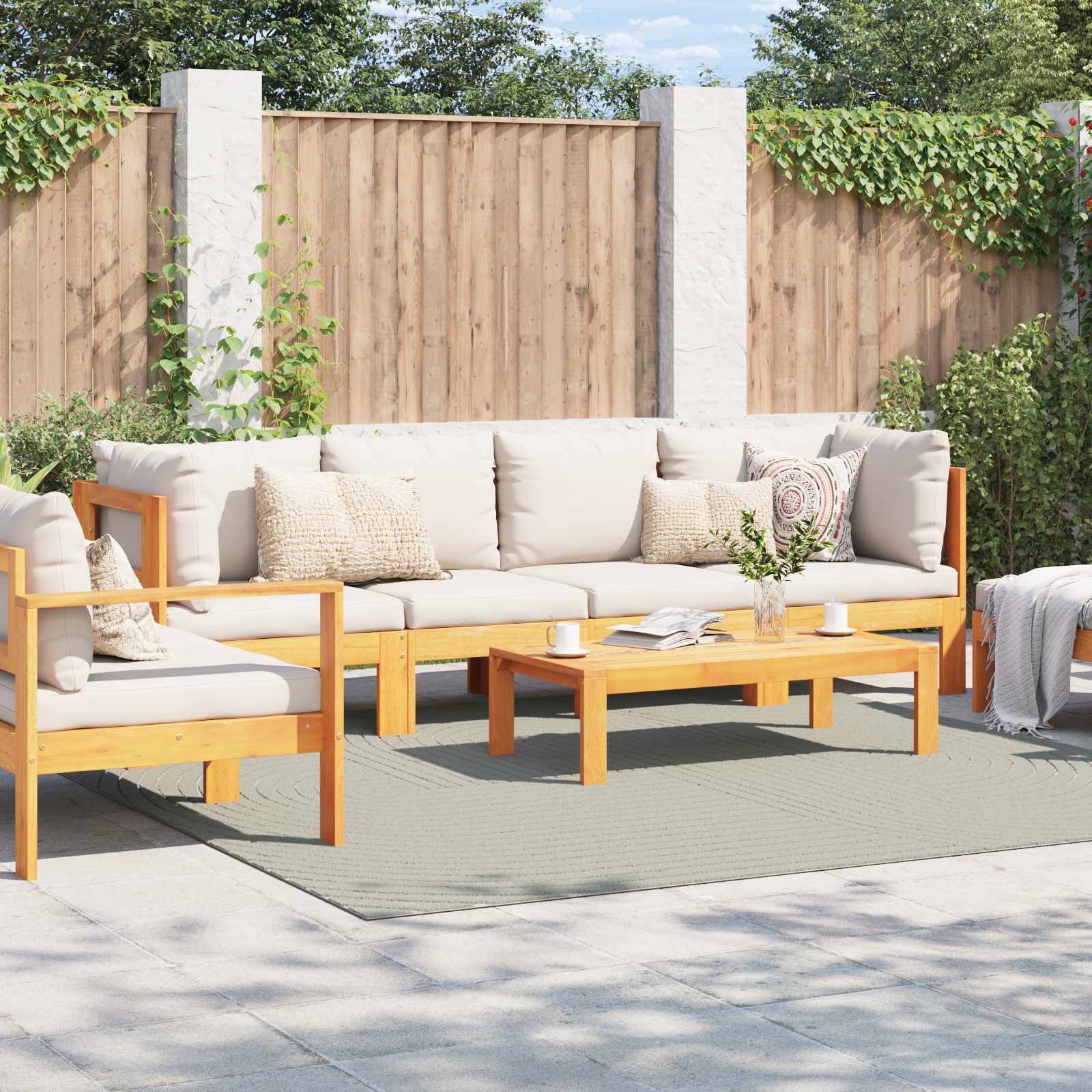 Vloerkleden Vierkant PALMERAS Groen 240 x 240 cm Polyester is nu te koop bij PeponiXL, paradijselijk wonen!