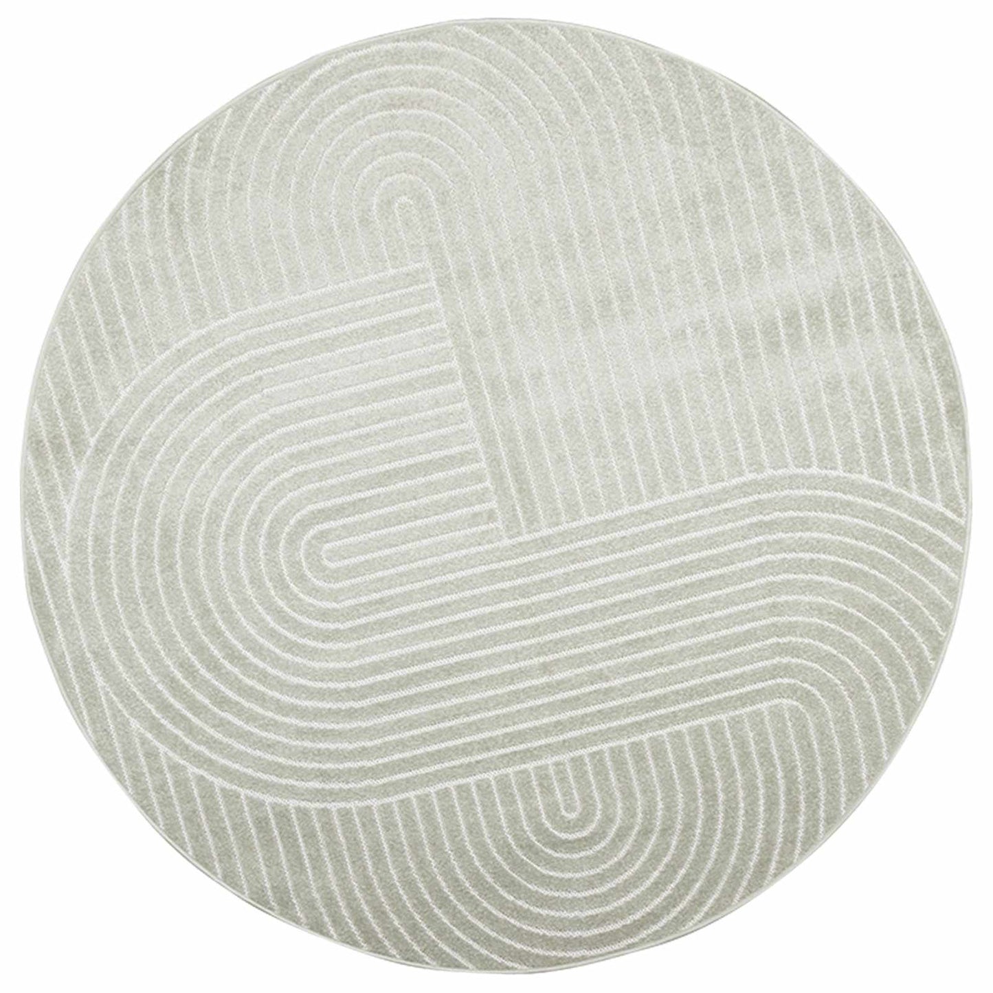 Vloerkleden Rond PALMERAS Groen Ø 200 CM Polyester is nu te koop bij PeponiXL, paradijselijk wonen!