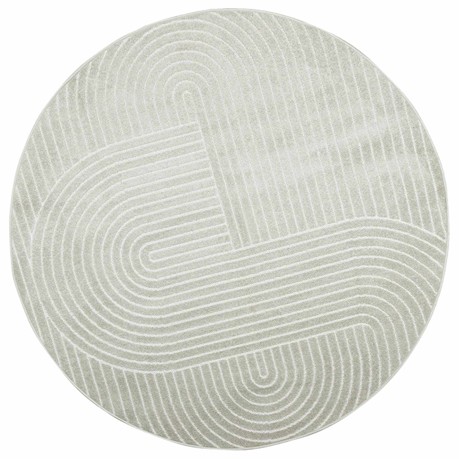 Vloerkleden Rond PALMERAS Groen Ø 200 CM Polyester is nu te koop bij PeponiXL, paradijselijk wonen!