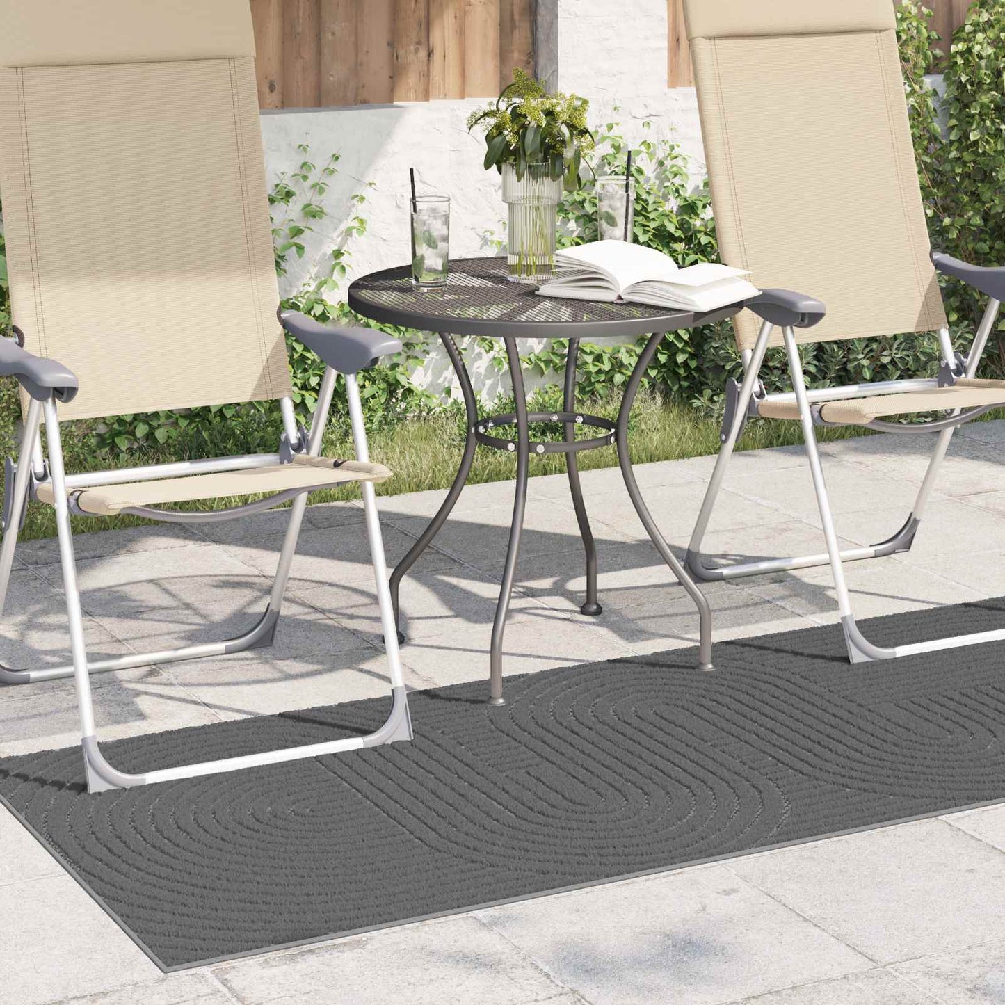 Vloerkleden Rechthoekig PALMERAS Antraciet 150 x 80 cm