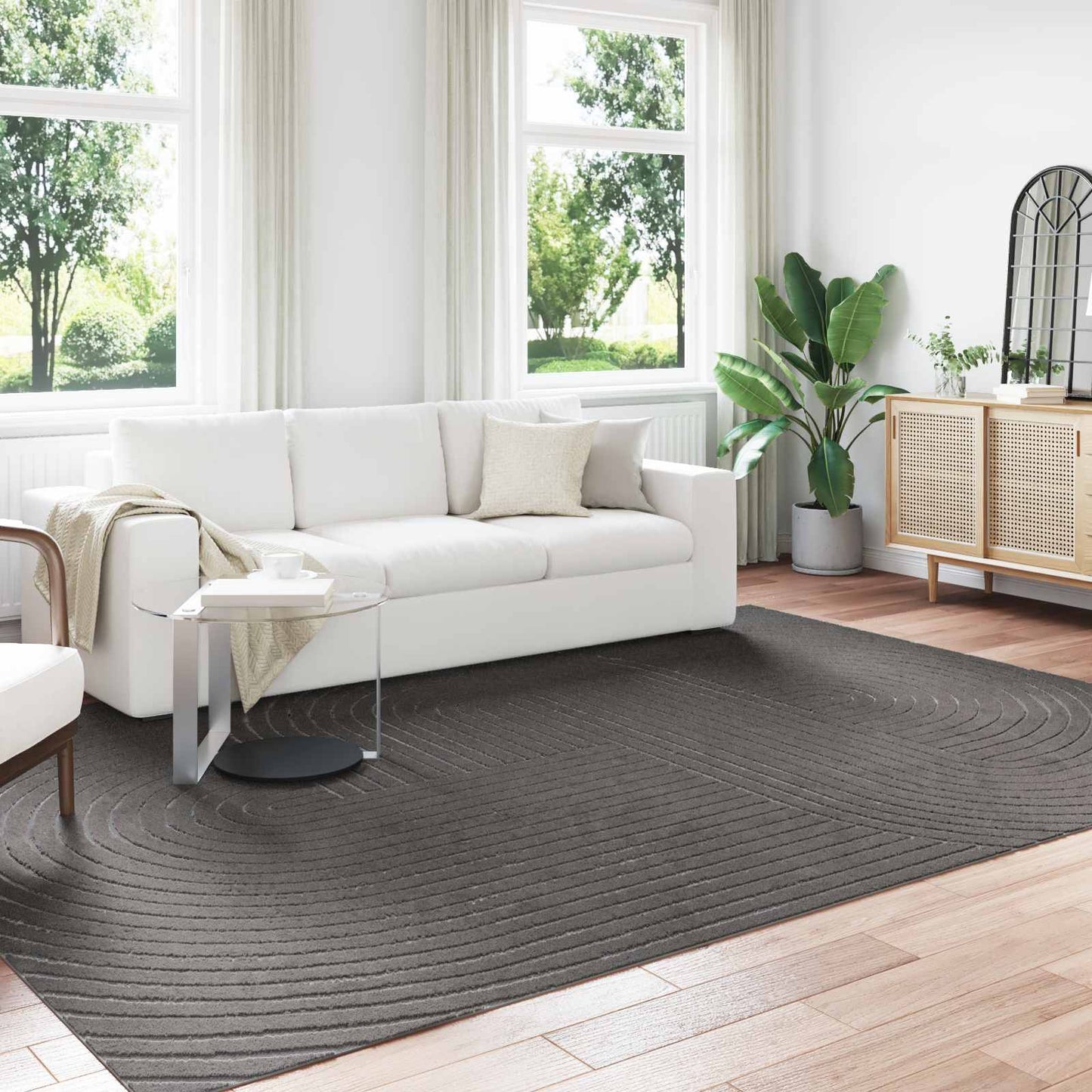 Vloerkleden PALMERAS Antraciet 280 x 200 cm Polyester is nu te koop bij PeponiXL, paradijselijk wonen!