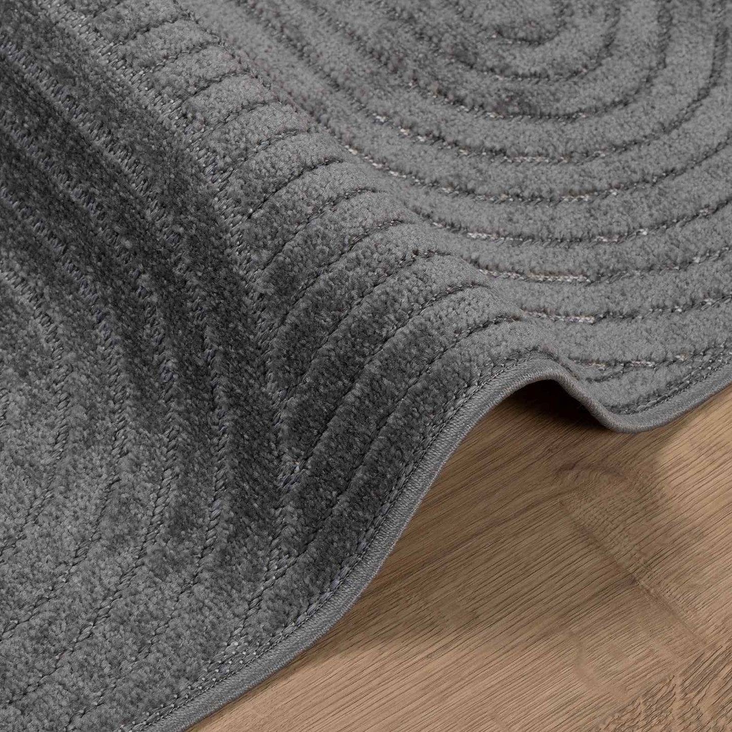 Vloerkleden Vierkant PALMERAS Antraciet 200 x 200 cm Polyester is nu te koop bij PeponiXL, paradijselijk wonen!