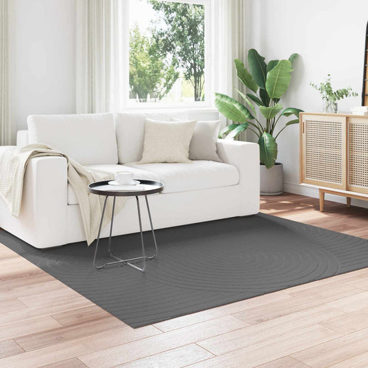 Vloerkleden Vierkant PALMERAS Antraciet 200 x 200 cm Polyester is nu te koop bij PeponiXL, paradijselijk wonen!