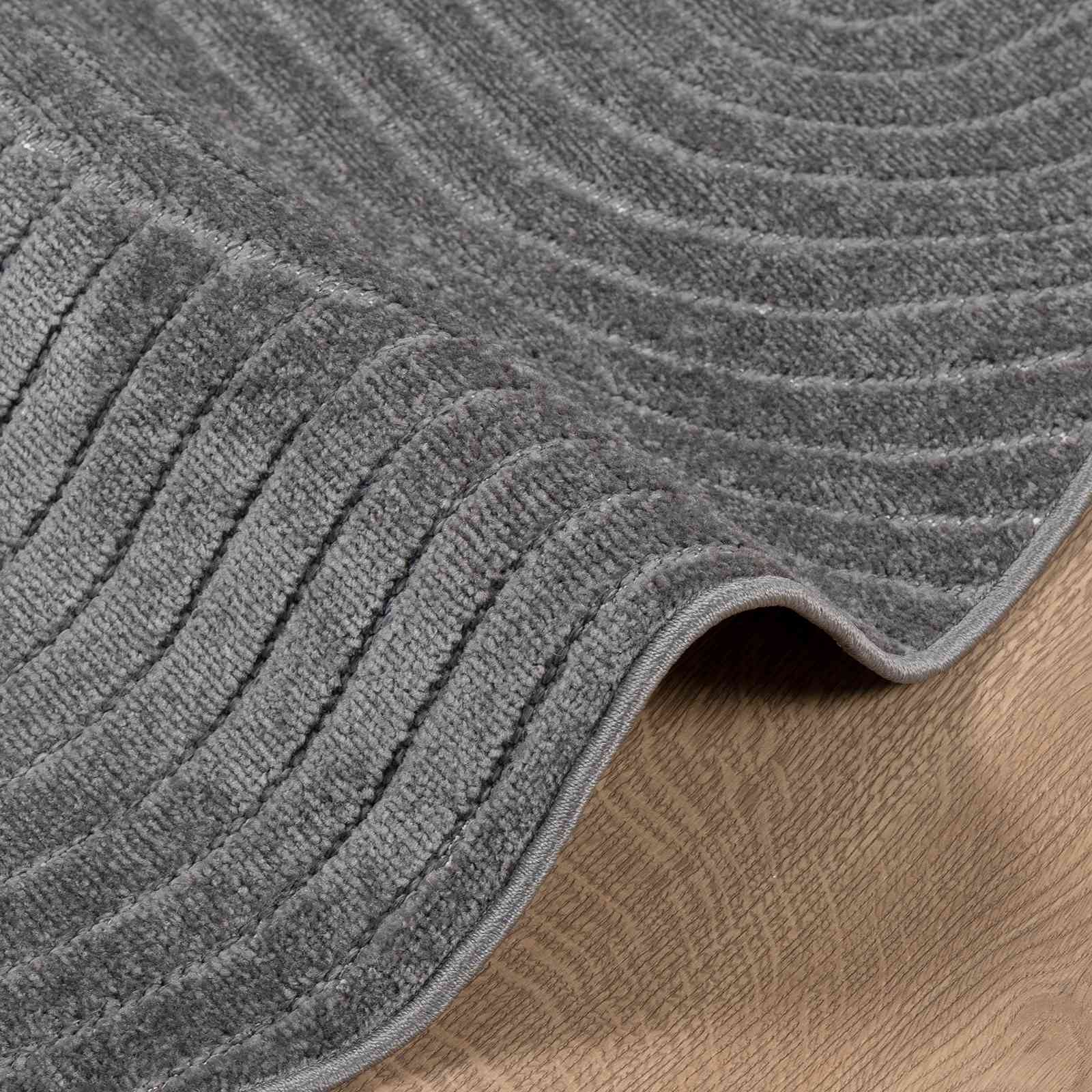 Vloerkleden Rond PALMERAS Antraciet Ø 120 CM Polyester is nu te koop bij PeponiXL, paradijselijk wonen!