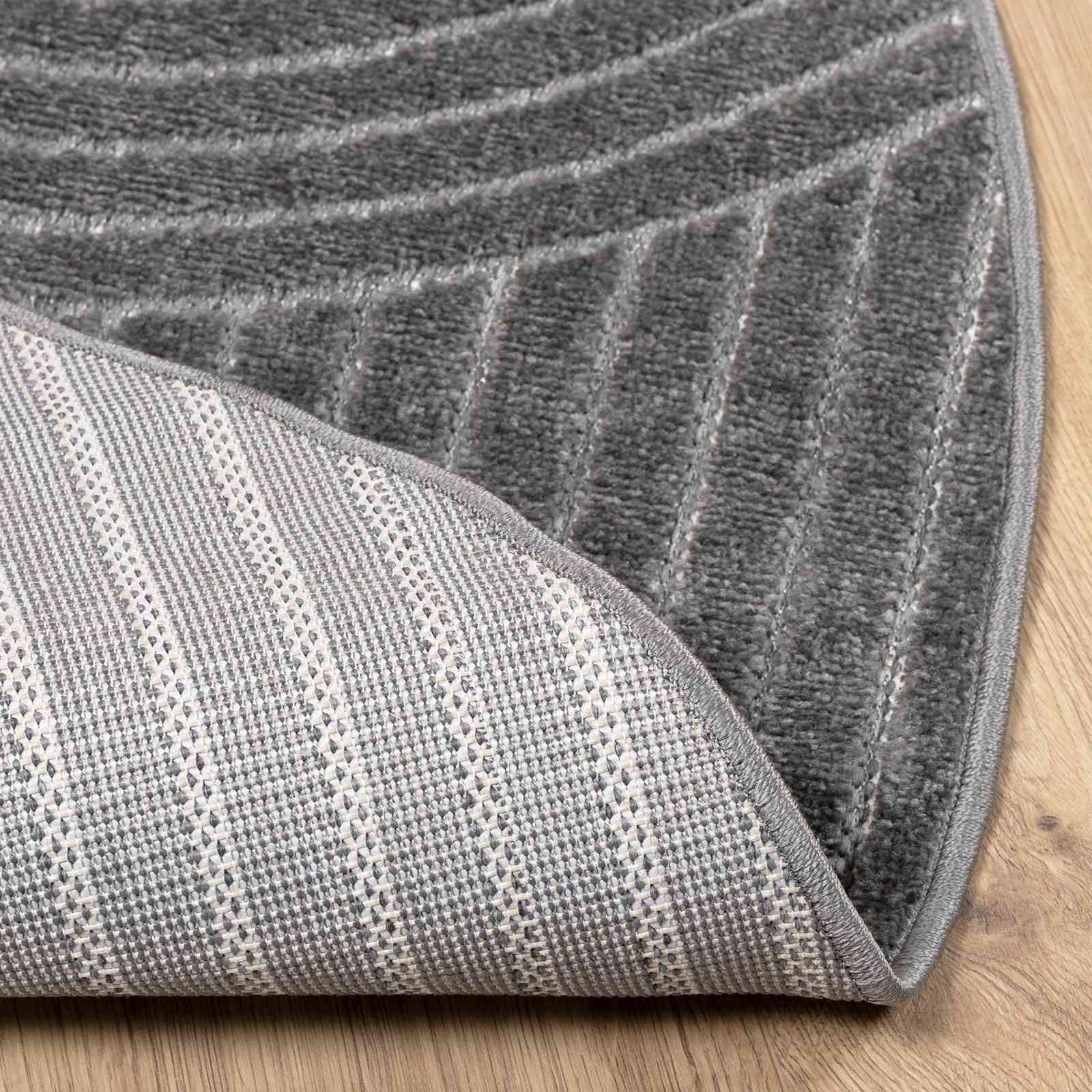 Vloerkleden Rond PALMERAS Antraciet Ø 160 CM Polyester is nu te koop bij PeponiXL, paradijselijk wonen!