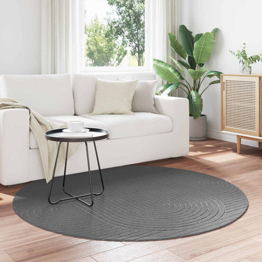 Vloerkleden Rond PALMERAS Antraciet Ø 160 CM Polyester is nu te koop bij PeponiXL, paradijselijk wonen!