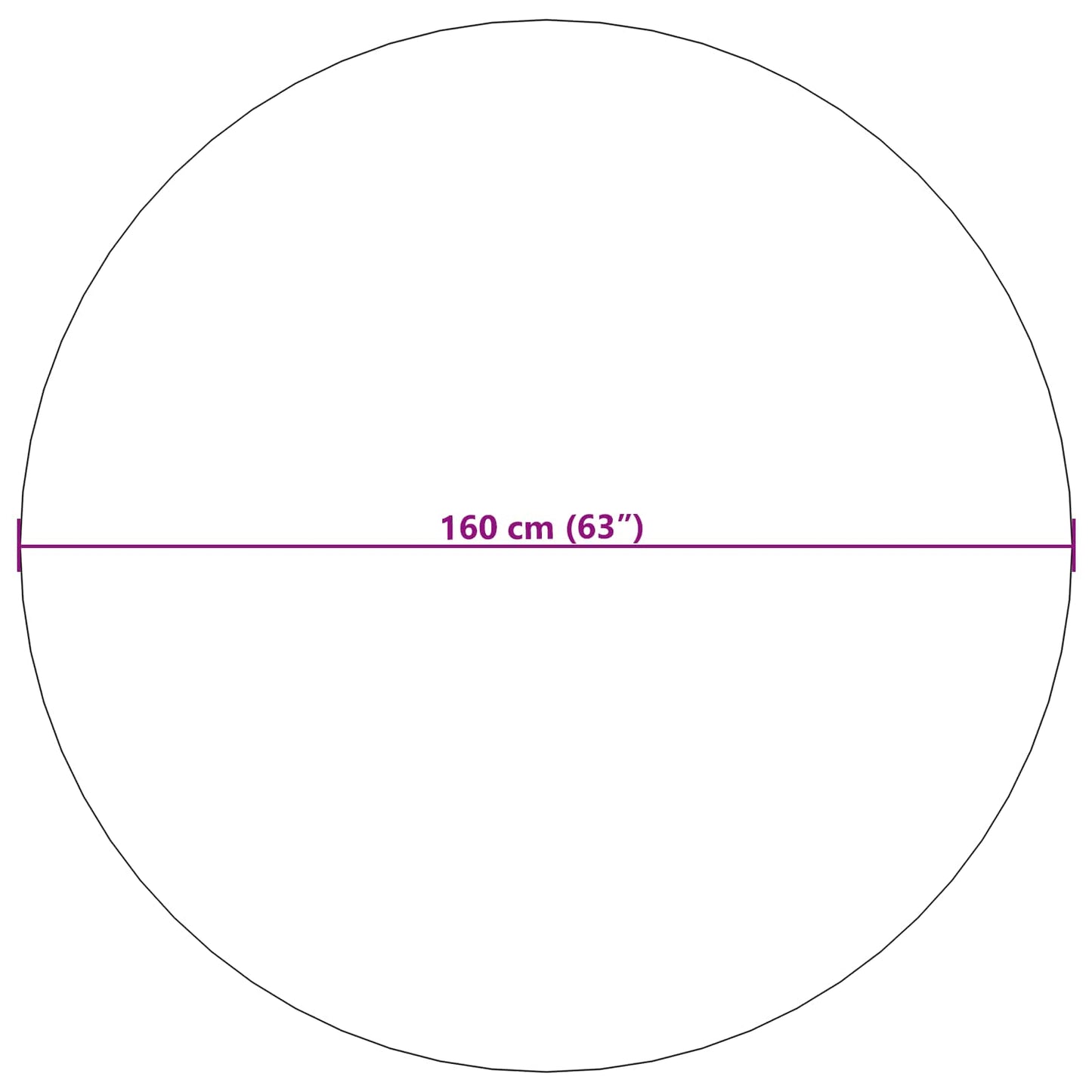 Vloerkleden Rond PALMERAS Antraciet Ø 160 CM Polyester is nu te koop bij PeponiXL, paradijselijk wonen!