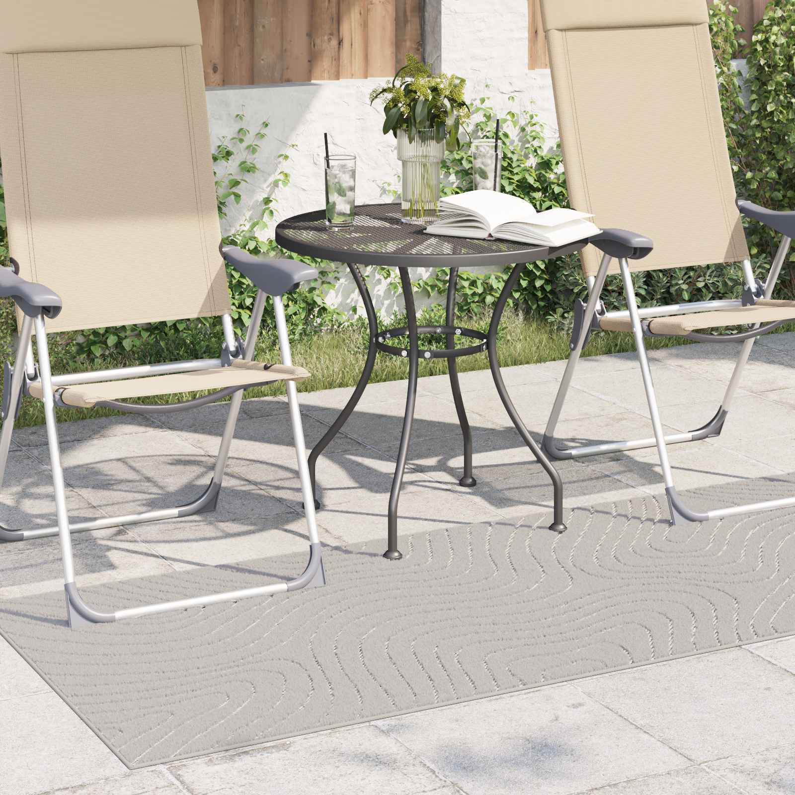 Vloerkleden Rechthoekig PALMERAS Crème 150 x 80 cm Polyester is nu te koop bij PeponiXL, paradijselijk wonen!