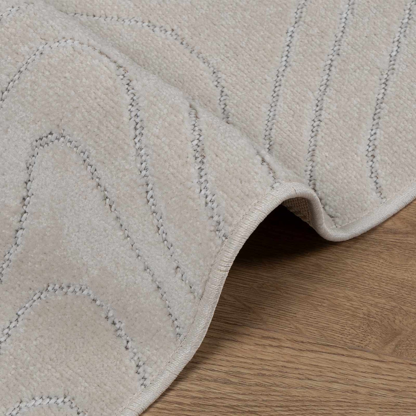 Vloerkleden Rechthoekig PALMERAS Crème 200 x 80 cm Polyester is nu te koop bij PeponiXL, paradijselijk wonen!