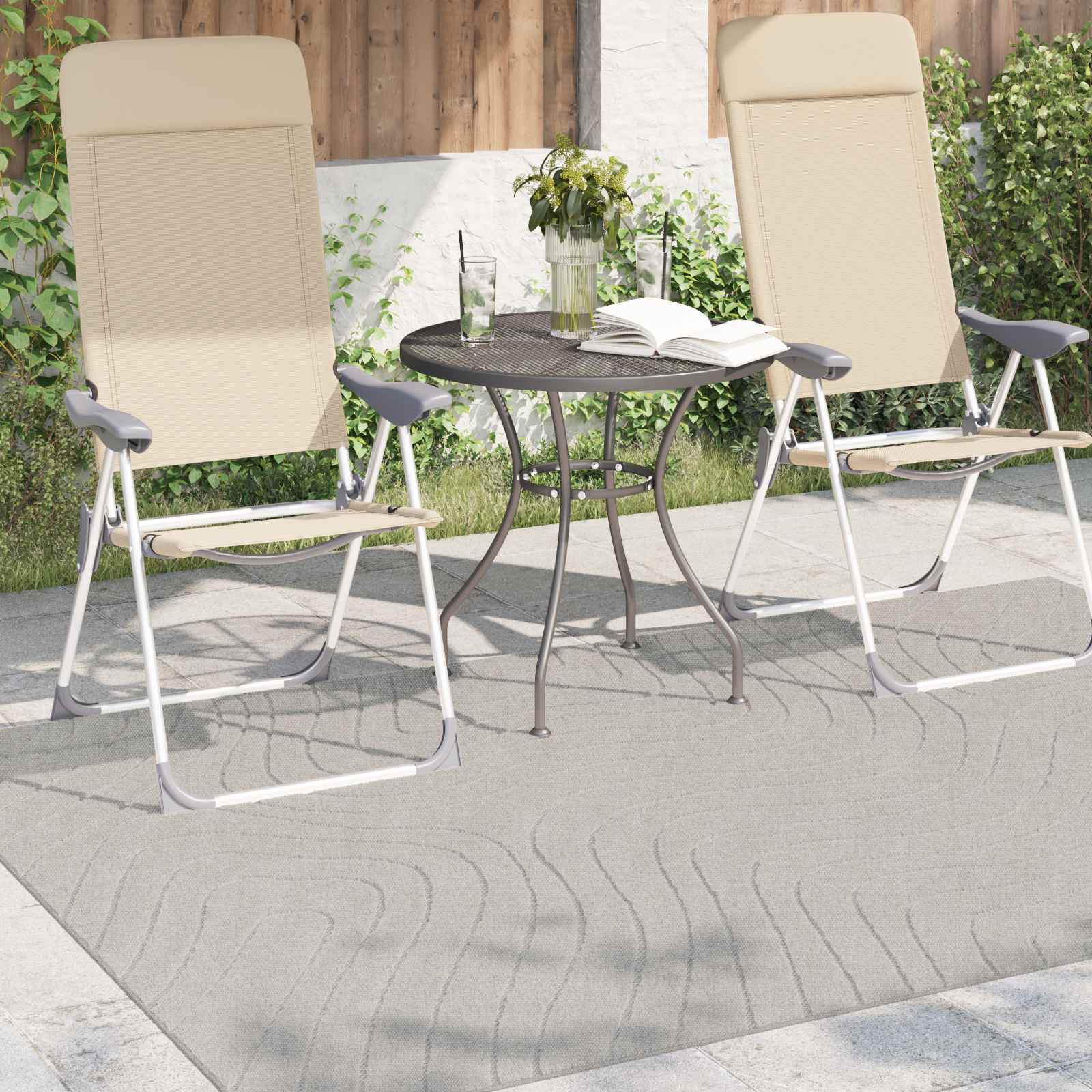 Vloerkleden Rechthoekig PALMERAS Crème 170 x 120 cm Polyester is nu te koop bij PeponiXL, paradijselijk wonen!