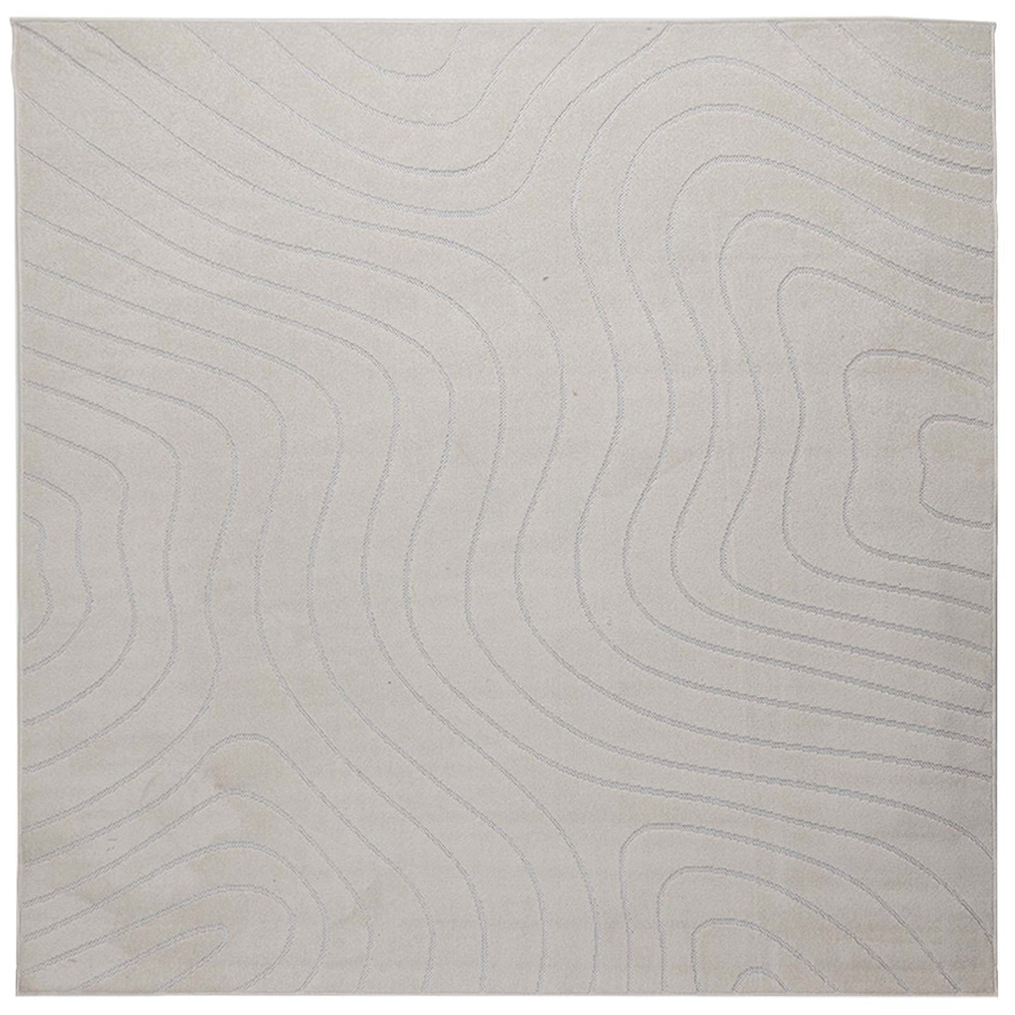 Vloerkleden Vierkant PALMERAS Crème 200 x 200 cm Polyester is nu te koop bij PeponiXL, paradijselijk wonen!