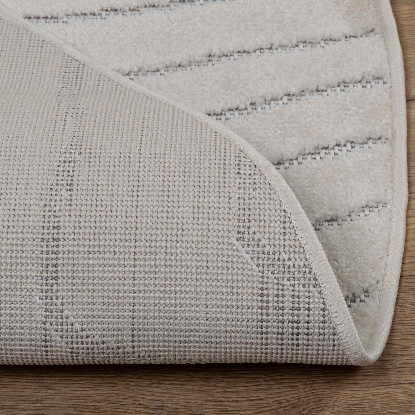 Vloerkleden Rond PALMERAS Crème Ø 160 CM Polyester is nu te koop bij PeponiXL, paradijselijk wonen!