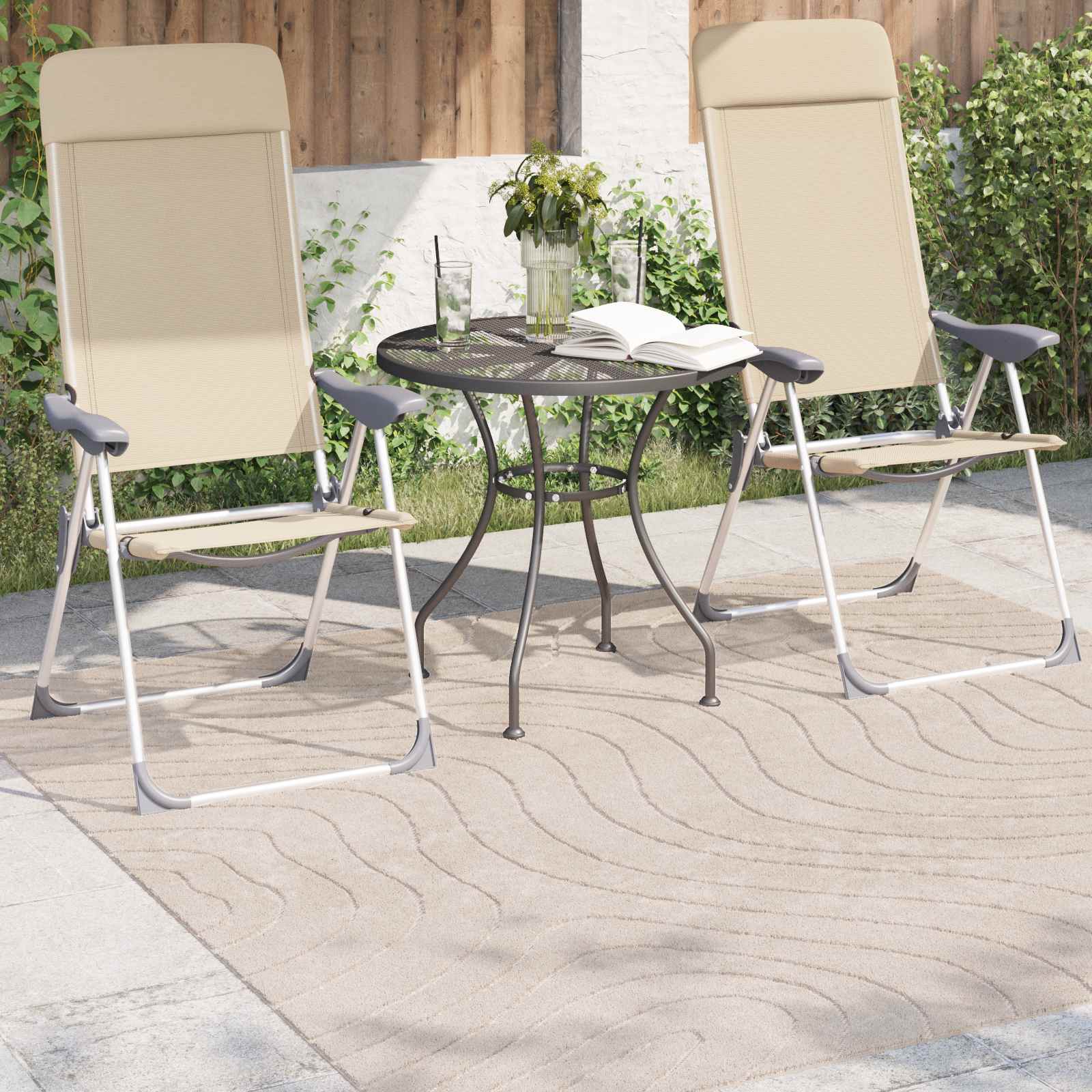 Vloerkleden Vierkant PALMERAS Beige 120 x 120 cm Polyester is nu te koop bij PeponiXL, paradijselijk wonen!