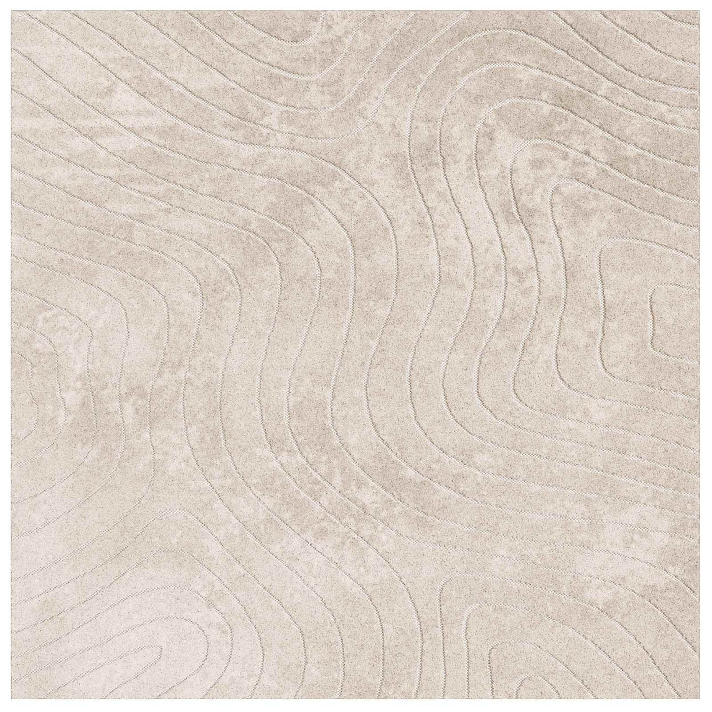 Vloerkleden Vierkant PALMERAS Beige 120 x 120 cm Polyester is nu te koop bij PeponiXL, paradijselijk wonen!