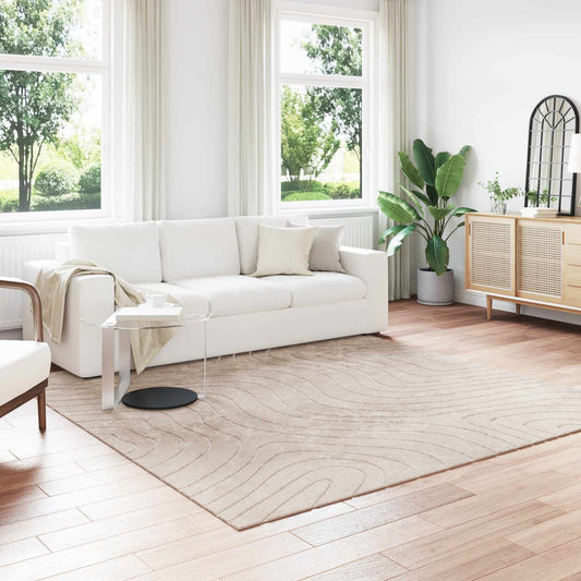 Vloerkleden Vierkant PALMERAS Beige 240 x 240 cm Polyester is nu te koop bij PeponiXL, paradijselijk wonen!