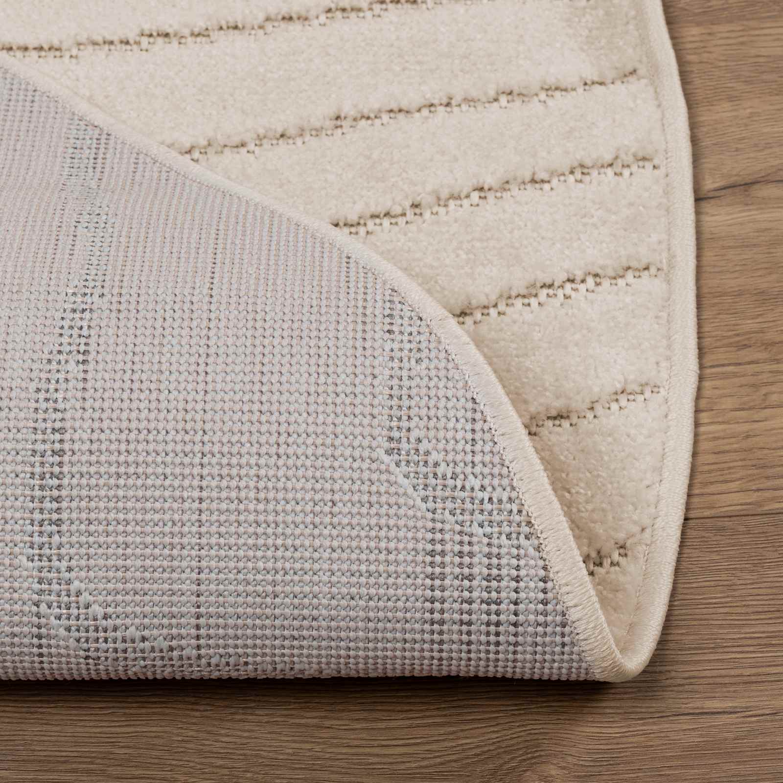 Vloerkleden Rond PALMERAS Beige Ø 200 CM Polyester is nu te koop bij PeponiXL, paradijselijk wonen!
