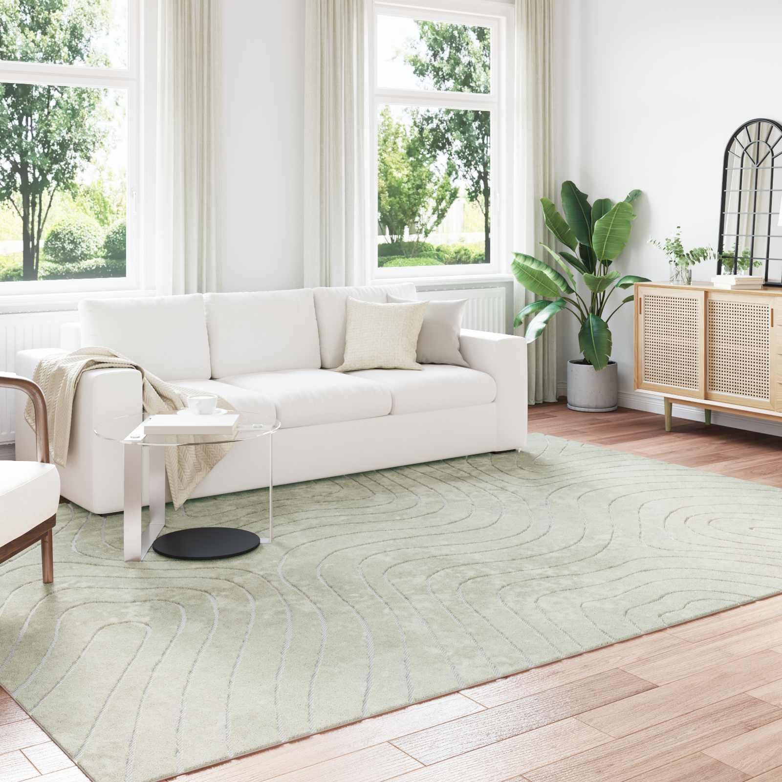 Vloerkleden Rechthoekig PALMERAS Groen 200 x 280 cm Polyester is nu te koop bij PeponiXL, paradijselijk wonen!