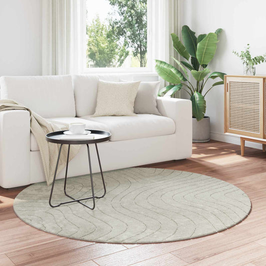 Vloerkleden Rond PALMERAS Groen Ø 200 CM Polyester is nu te koop bij PeponiXL, paradijselijk wonen!