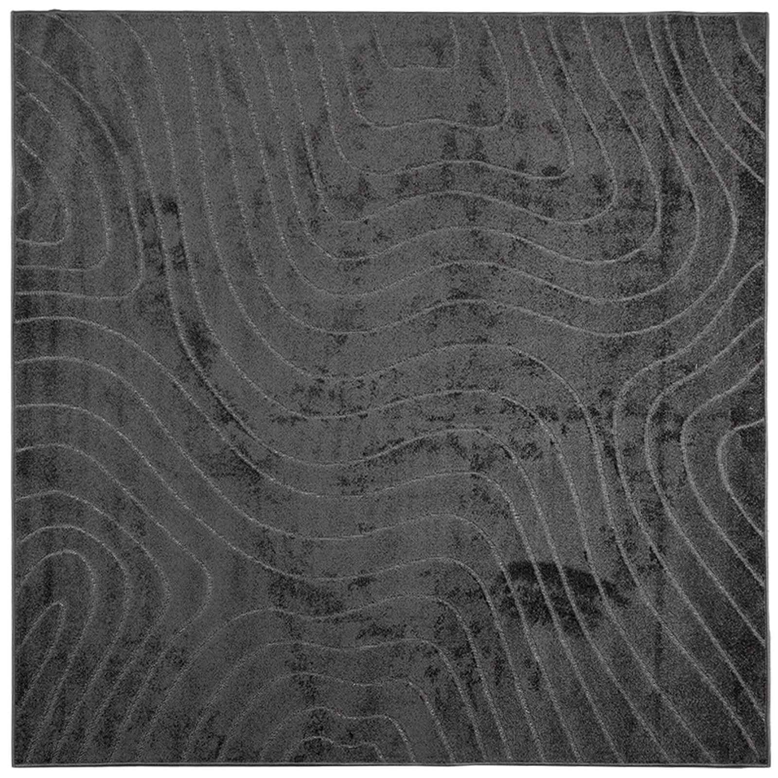 Vloerkleden Vierkant PALMERAS Antraciet 120 x 120 cm Polyester is nu te koop bij PeponiXL, paradijselijk wonen!