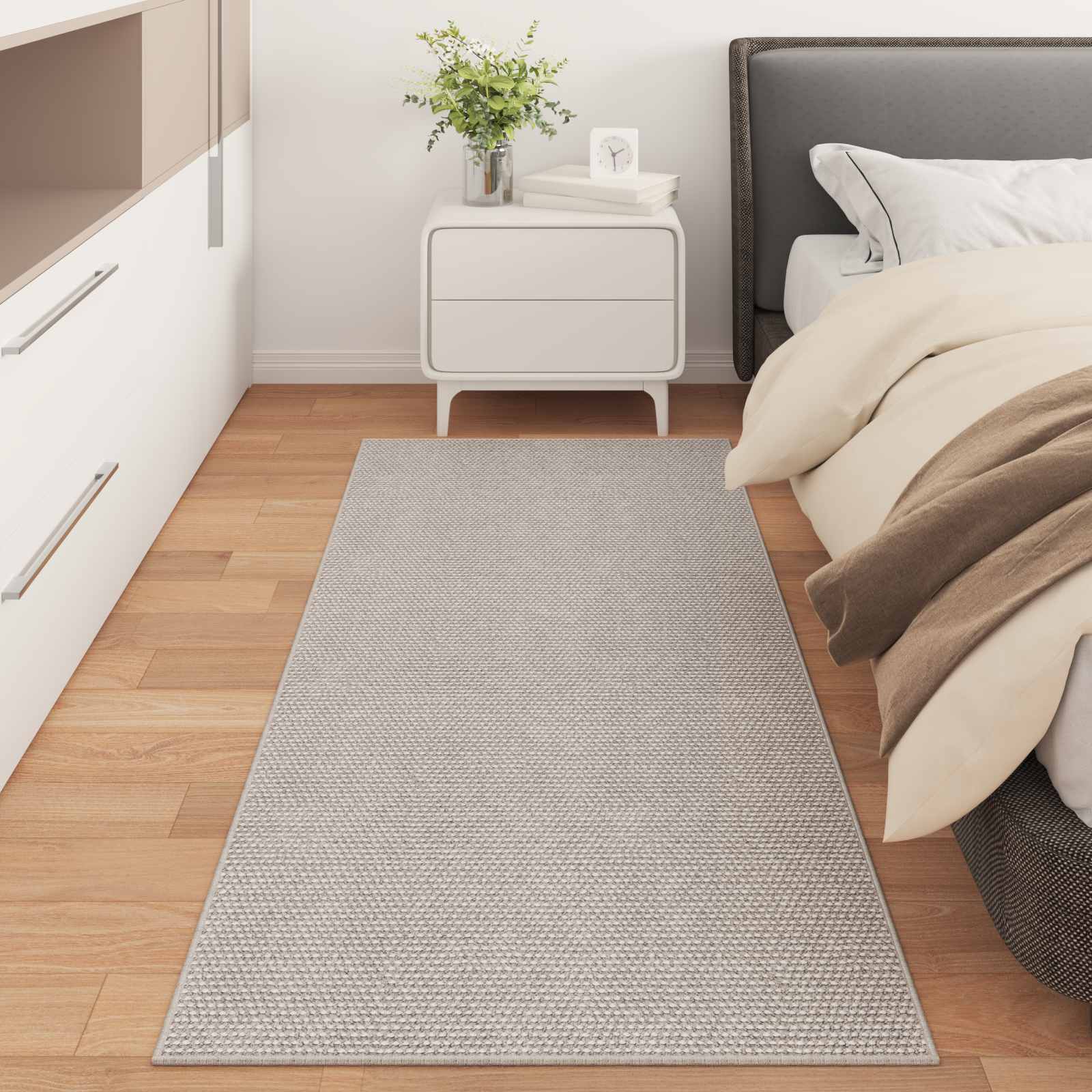 Vloerkleden Rechthoekig LUGO Crème 200 x 80 cm Polyester is nu te koop bij PeponiXL, paradijselijk wonen!