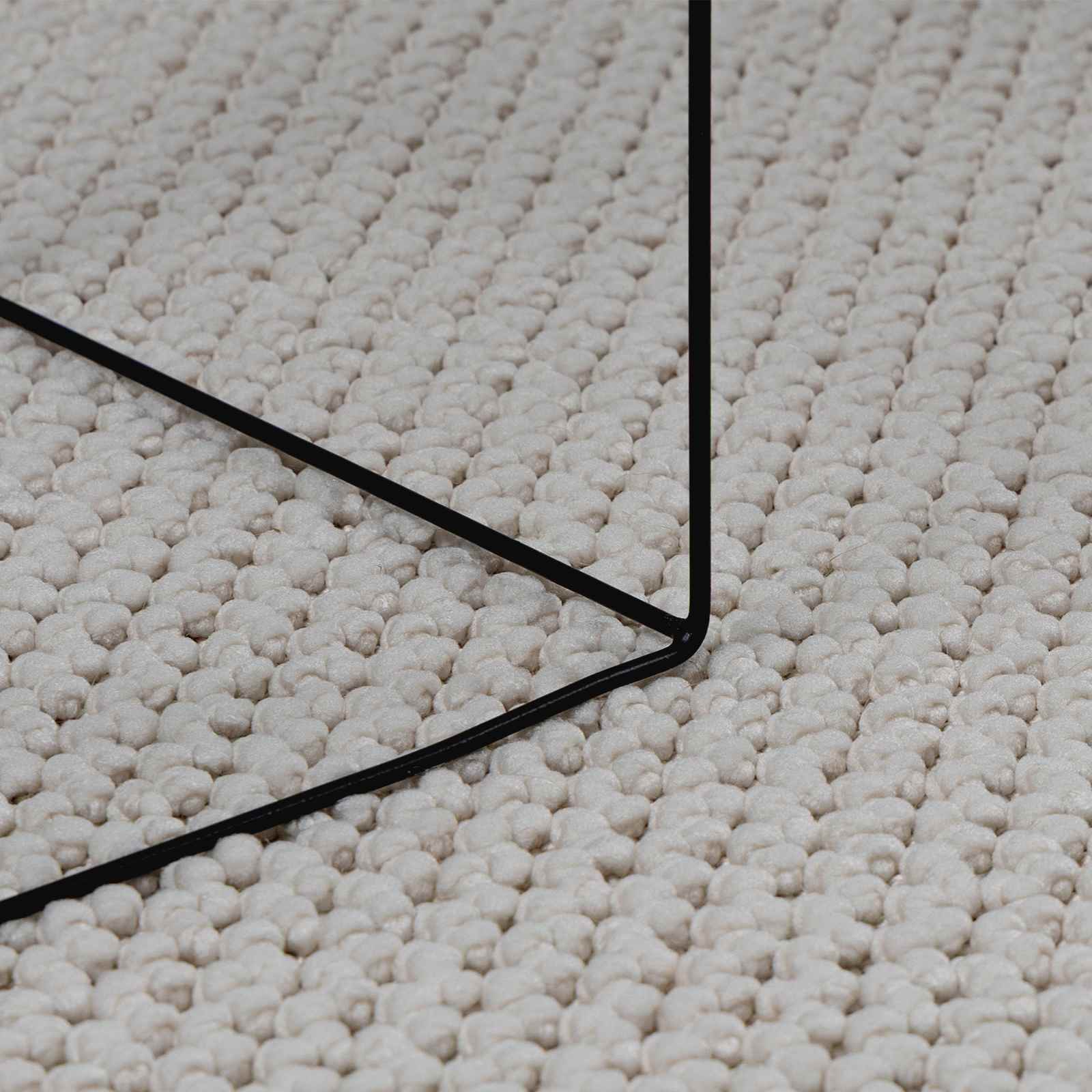 Vloerkleden Vierkant LUGO Crème 240 x 240 cm Polyester is nu te koop bij PeponiXL, paradijselijk wonen!