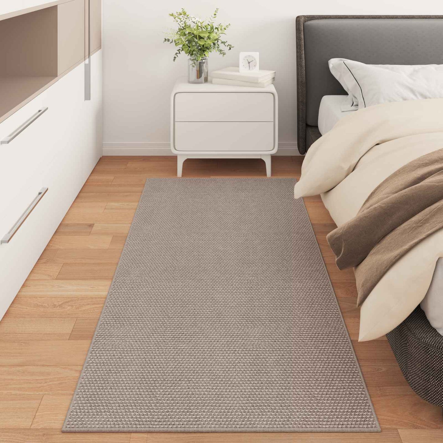 Vloerkleden Rechthoekig LUGO Taupe 80 x 200 cm Polyester is nu te koop bij PeponiXL, paradijselijk wonen!