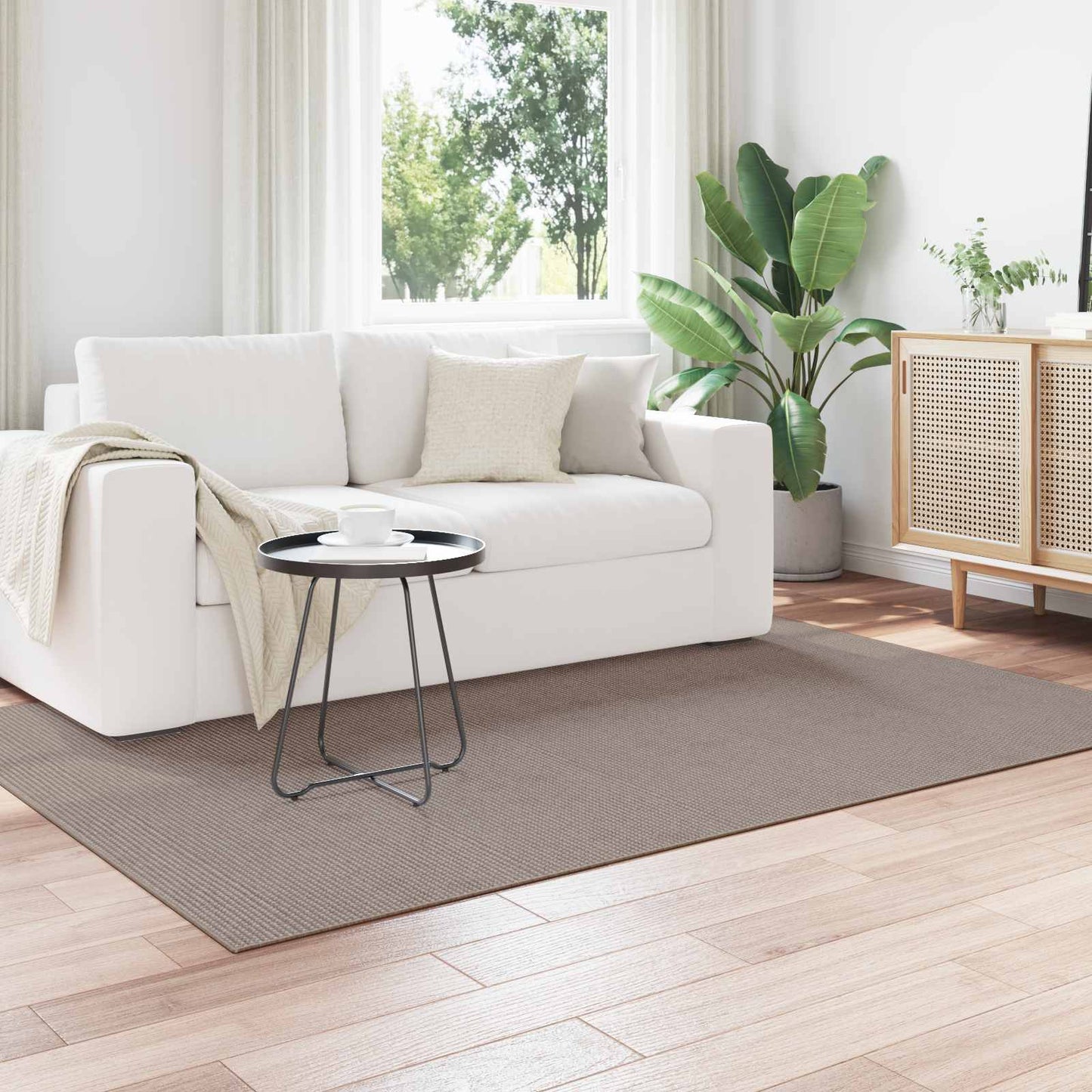 Vloerkleden Rechthoekig LUGO Taupe 140 x 200 cm Polyester is nu te koop bij PeponiXL, paradijselijk wonen!