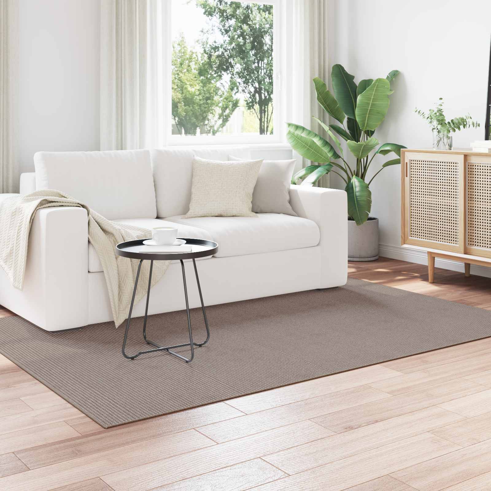 Vloerkleden Rechthoekig LUGO Taupe 140 x 200 cm Polyester is nu te koop bij PeponiXL, paradijselijk wonen!