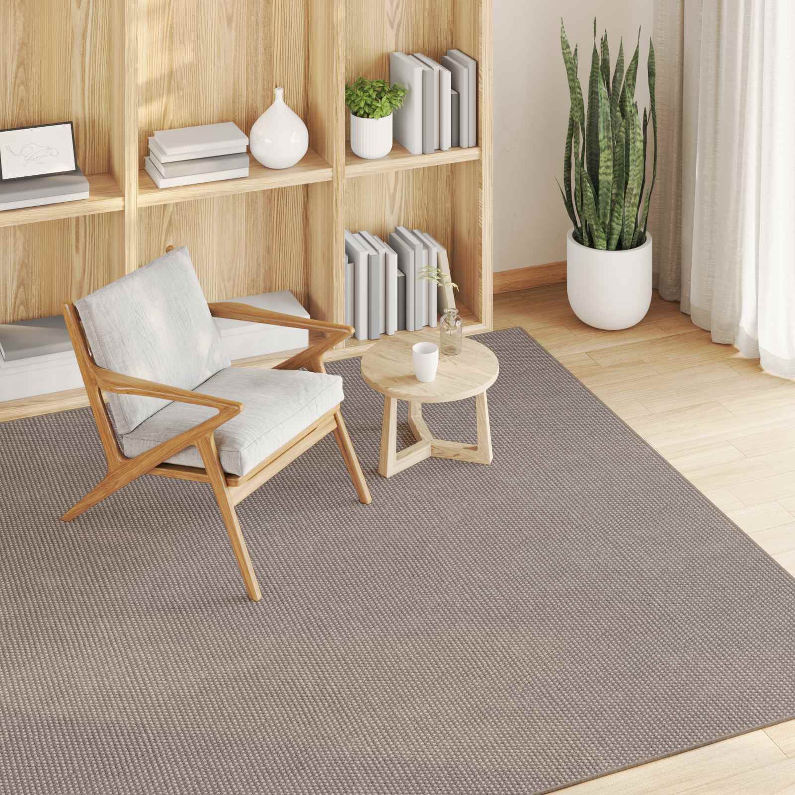 Vloerkleden Vierkant LUGO Taupe 120 x 120 cm Polyester is nu te koop bij PeponiXL, paradijselijk wonen!