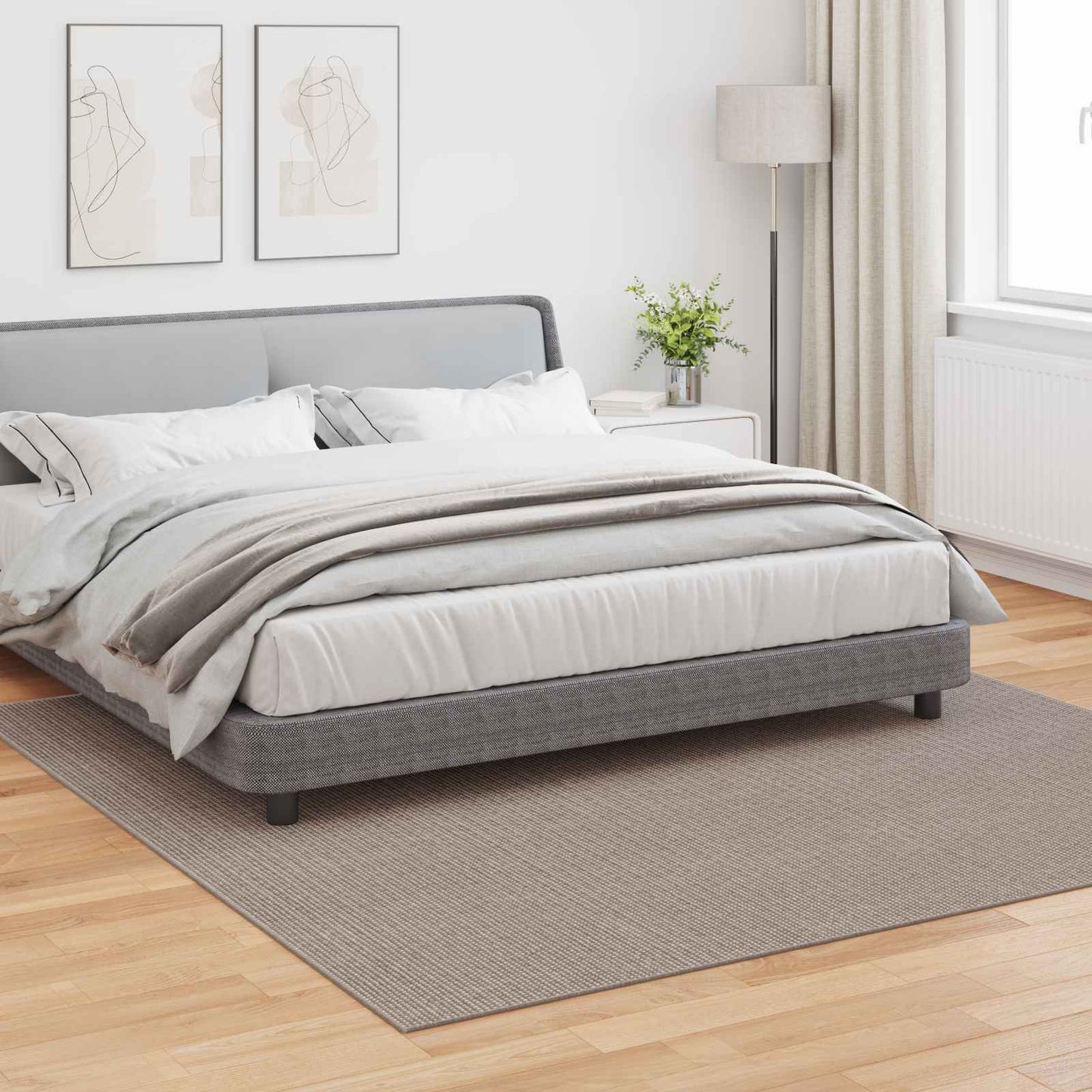 Vloerkleden Vierkant LUGO Taupe 240 x 240 cm Polyester is nu te koop bij PeponiXL, paradijselijk wonen!
