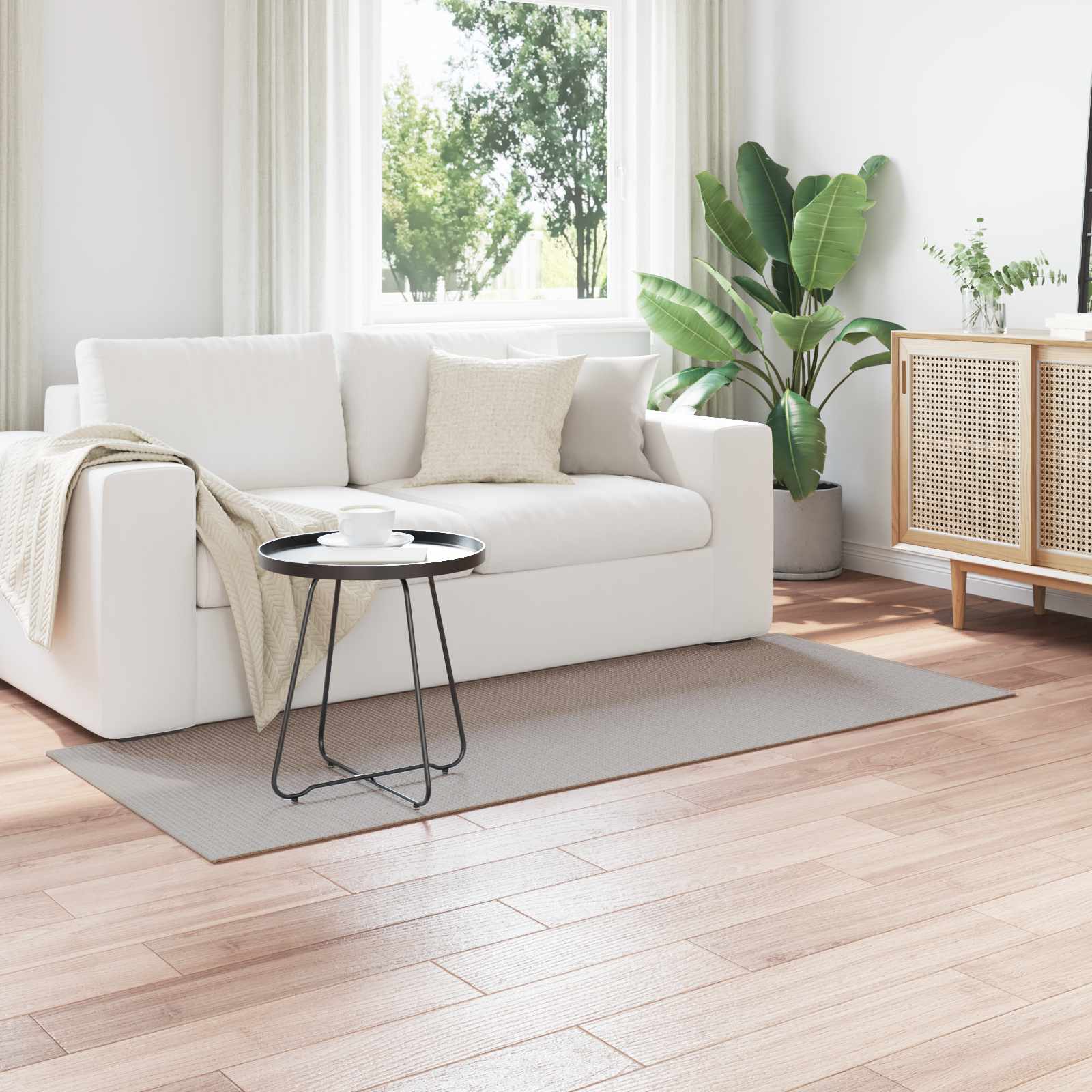Vloerkleden LUGO Crème en Taupe 150 x 80 cm Polyester is nu te koop bij PeponiXL, paradijselijk wonen!