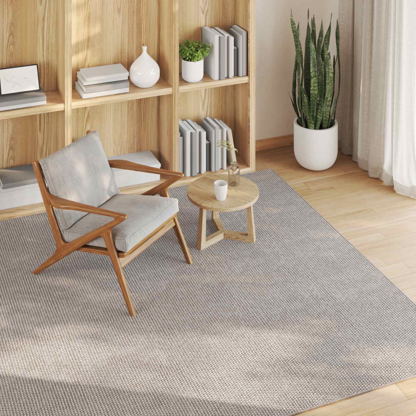 Vloerkleden Vierkant LUGO Crème en Taupe 200 x 200 cm Polyester is nu te koop bij PeponiXL, paradijselijk wonen!