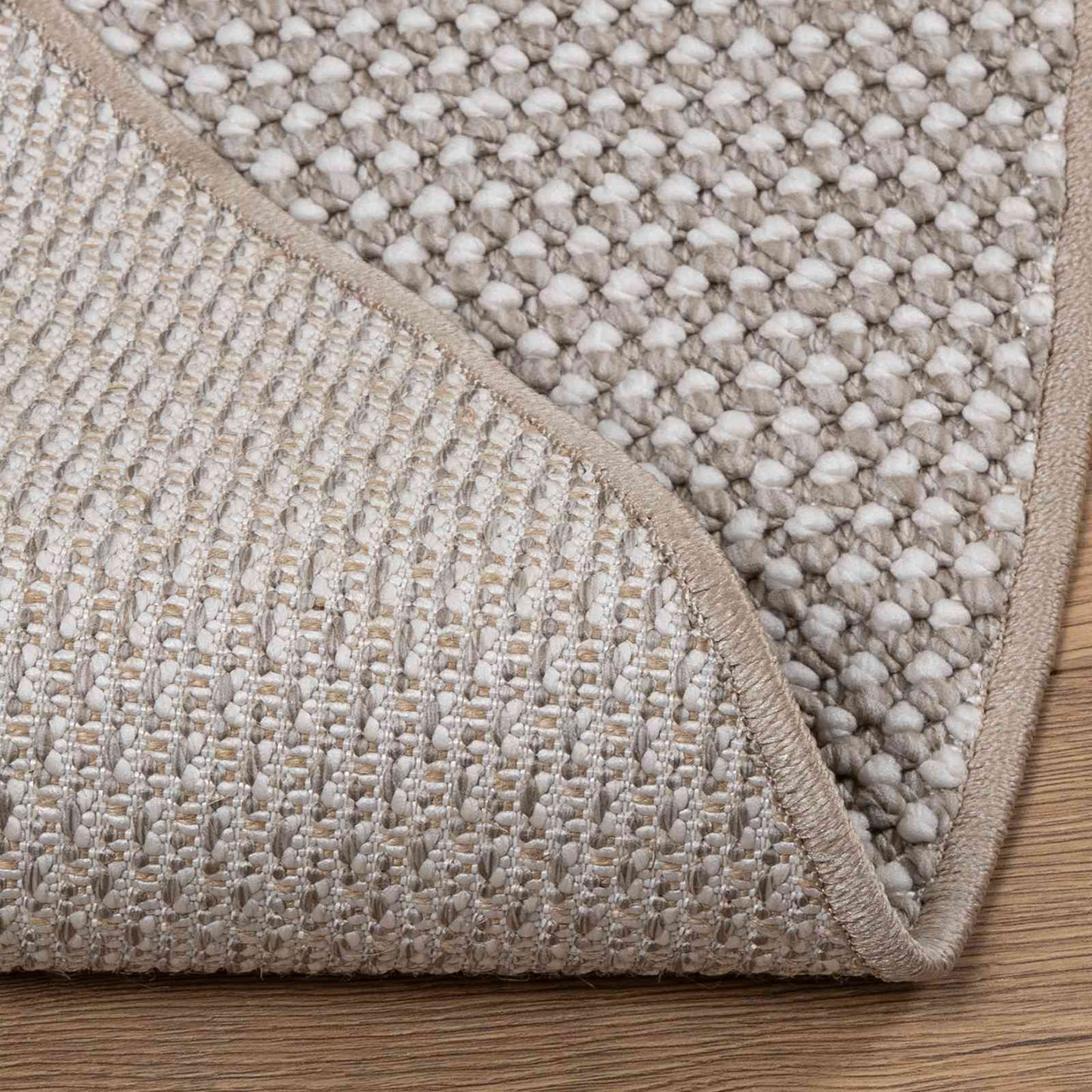 Vloerkleden Rond LUGO Crème en Taupe Ø 120 CM Polyester is nu te koop bij PeponiXL, paradijselijk wonen!