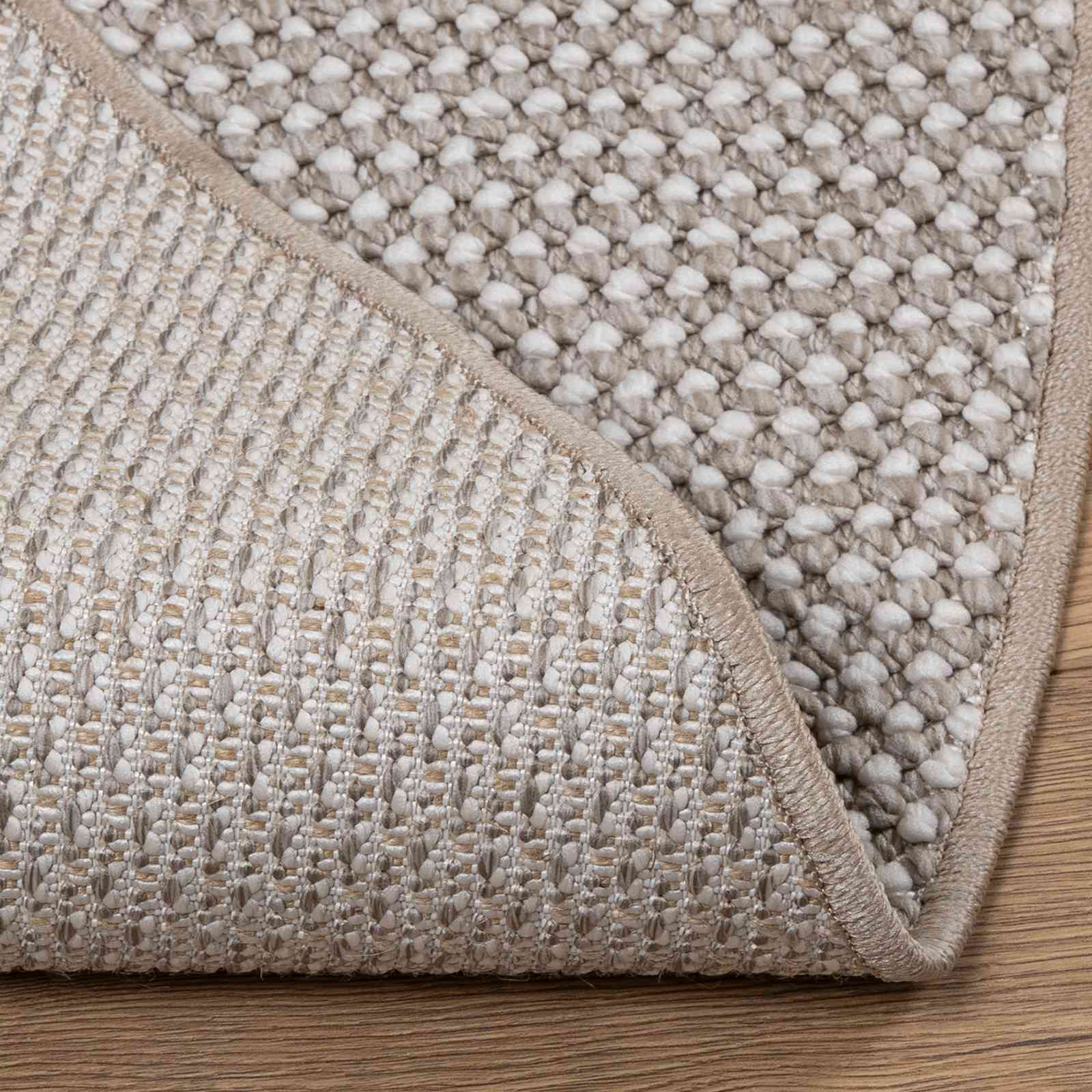 Vloerkleden Rond LUGO Crème en Taupe Ø 120 CM Polyester is nu te koop bij PeponiXL, paradijselijk wonen!