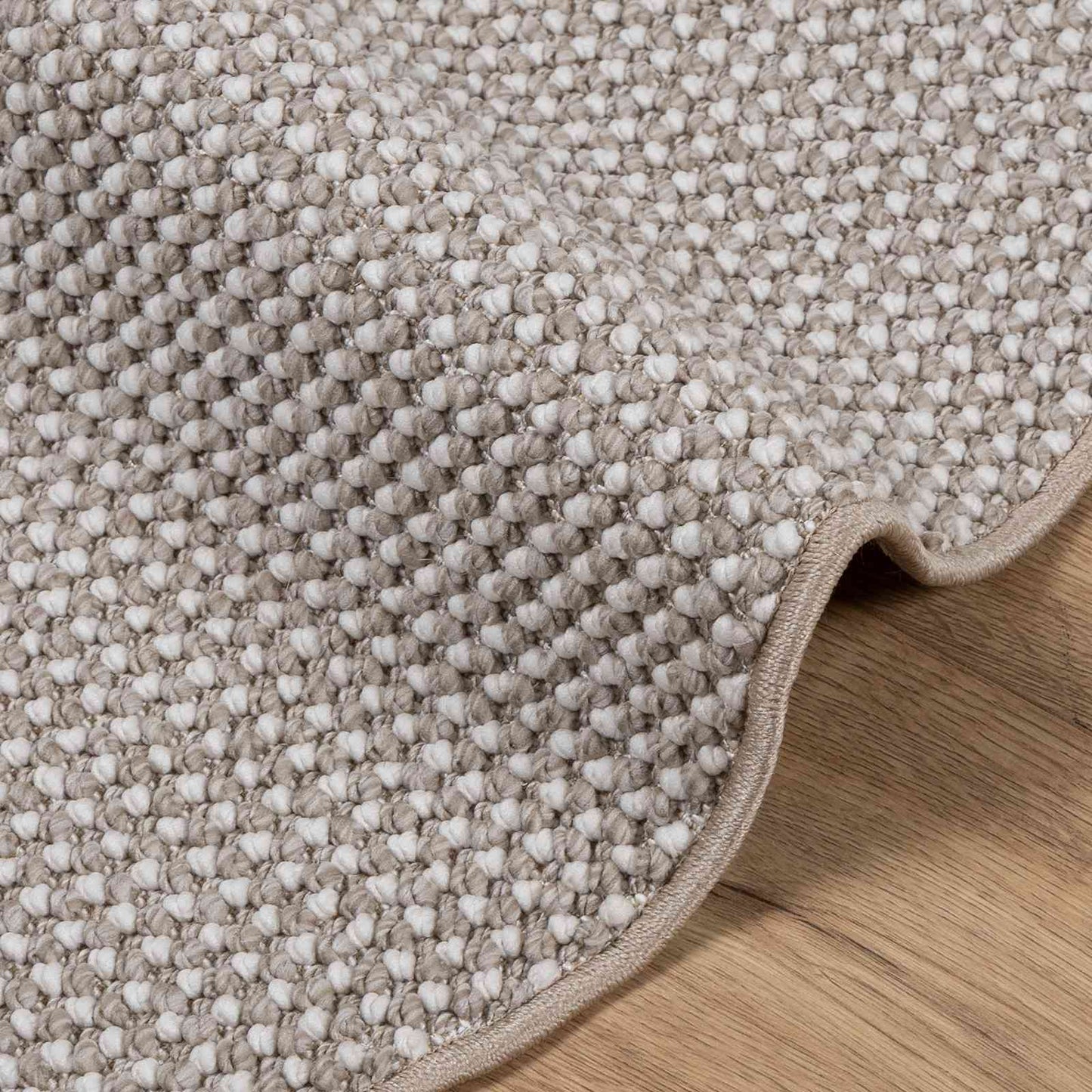 Vloerkleden Rond LUGO Crème en Taupe Ø 160 CM Polyester is nu te koop bij PeponiXL, paradijselijk wonen!