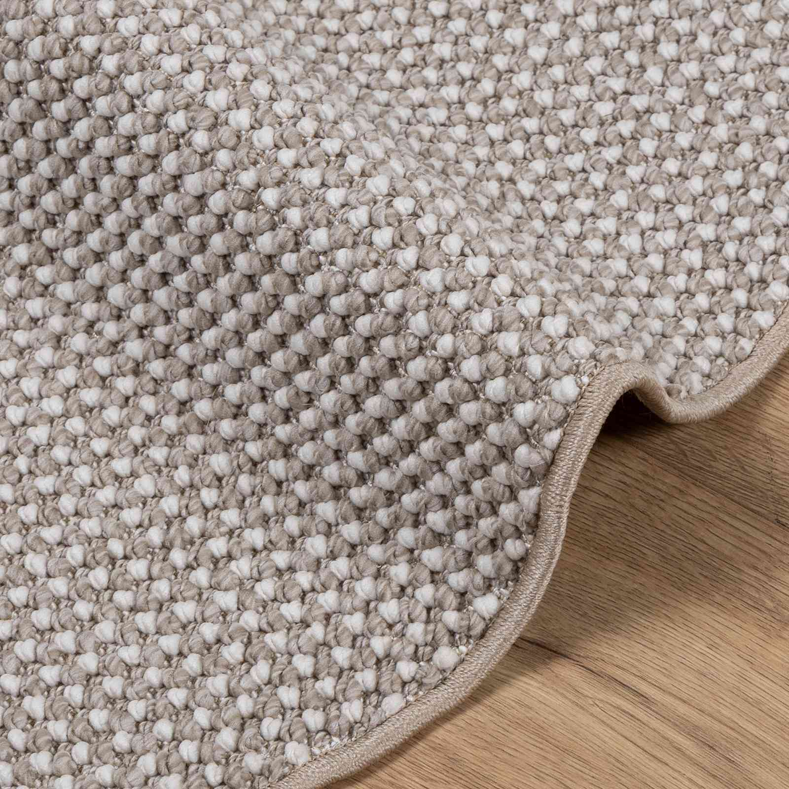 Vloerkleden Rond LUGO Crème en Taupe Ø 200 CM Polyester is nu te koop bij PeponiXL, paradijselijk wonen!
