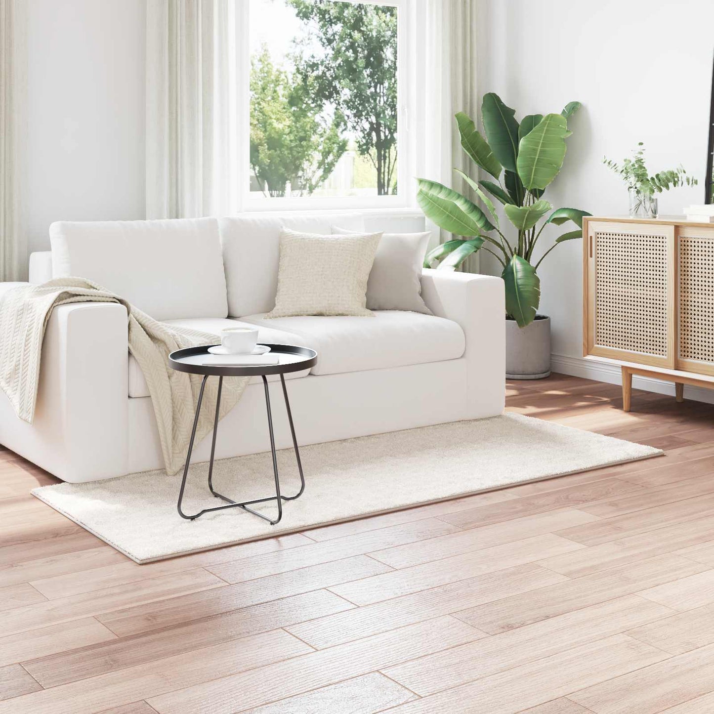 Vloerkleden Rechthoekig SIROLO Crème 150 x 80 cm Polyester is nu te koop bij PeponiXL, paradijselijk wonen!