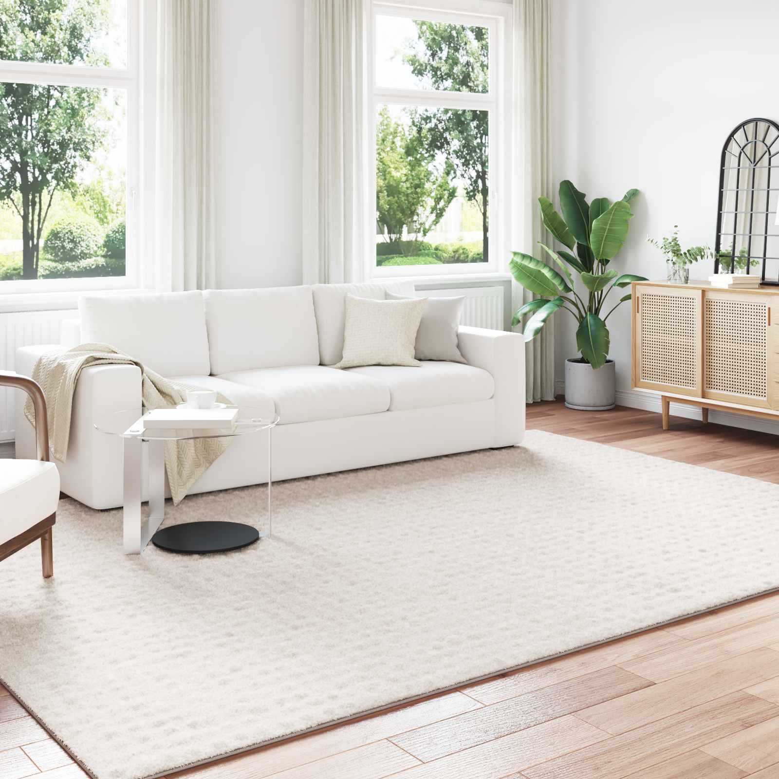 Vloerkleden Rechthoekig SIROLO Crème 280 x 200 cm Polyester is nu te koop bij PeponiXL, paradijselijk wonen!