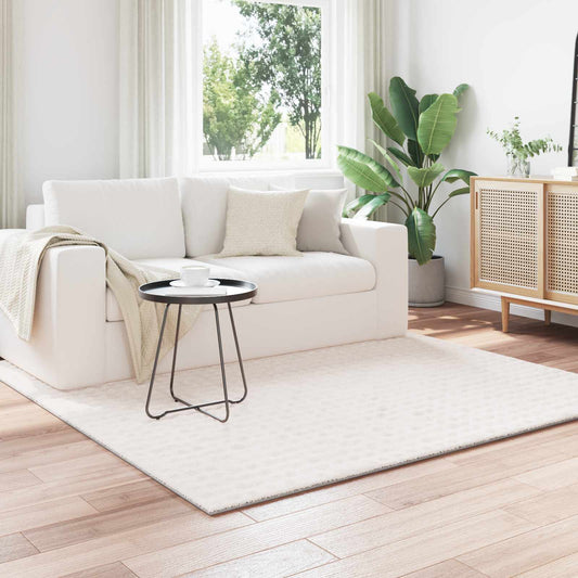 Vloerkleden Vierkant SIROLO Crème 120 x 120 cm Polyester is nu te koop bij PeponiXL, paradijselijk wonen!