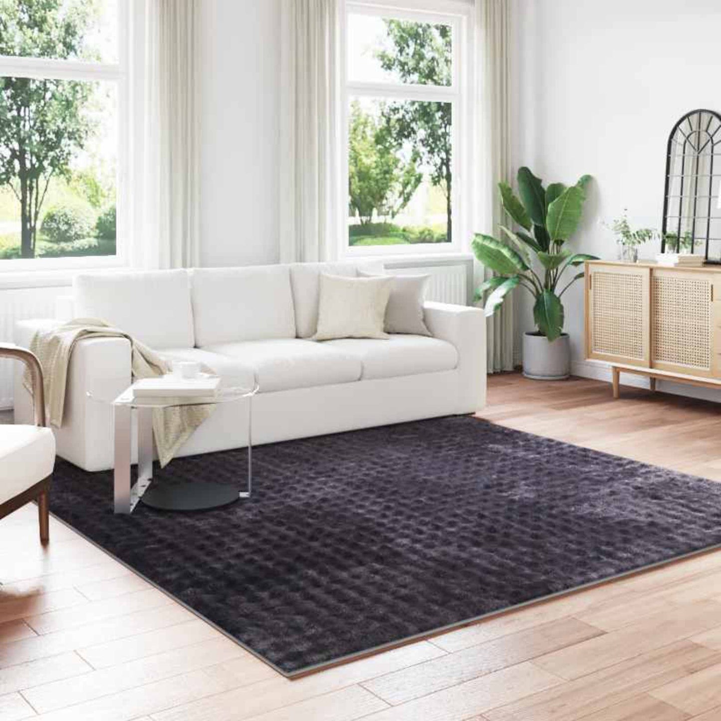 Vloerkleden Vierkant SIROLO Beige 120 x 120 cm Polyester is nu te koop bij PeponiXL, paradijselijk wonen!