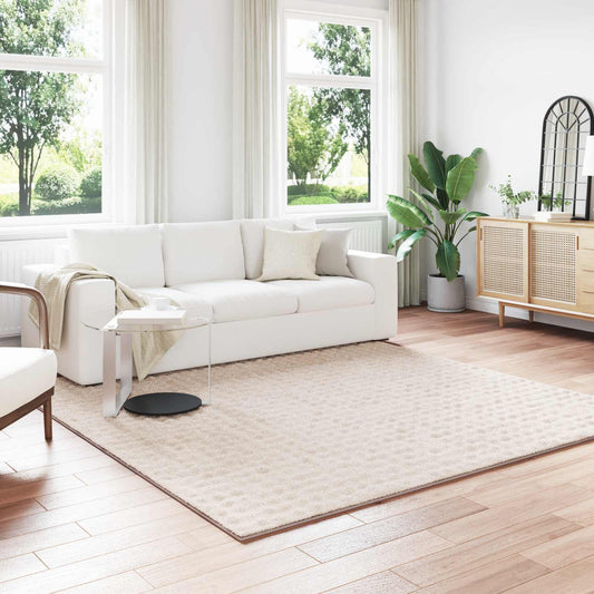 Vloerkleden Vierkant SIROLO Beige 240 x 240 cm Polyester is nu te koop bij PeponiXL, paradijselijk wonen!