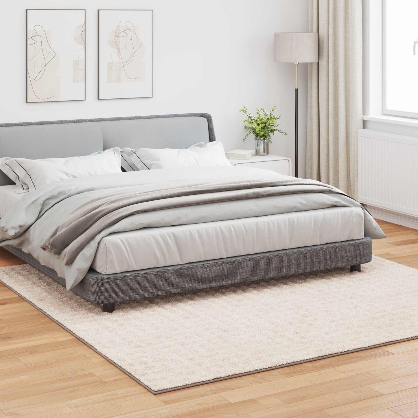 Vloerkleden Vierkant SIROLO Beige 240 x 240 cm Polyester is nu te koop bij PeponiXL, paradijselijk wonen!