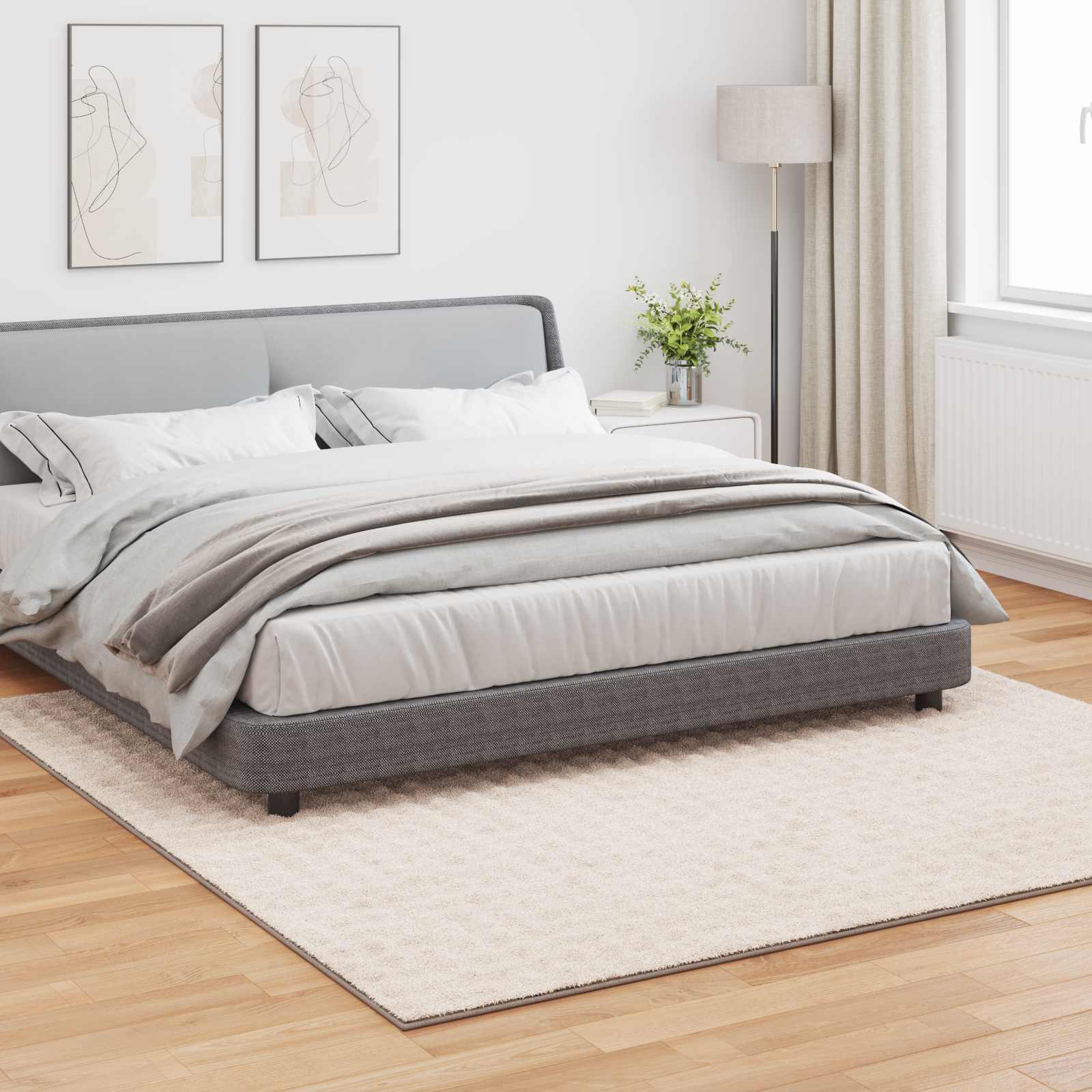 Vloerkleden Vierkant SIROLO Beige 240 x 240 cm Polyester is nu te koop bij PeponiXL, paradijselijk wonen!